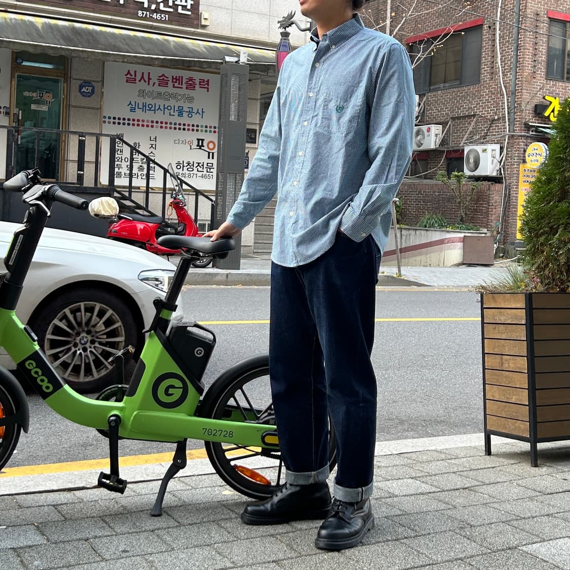 찹스 랄프로렌 깅엄 체크셔츠 상품이미지1