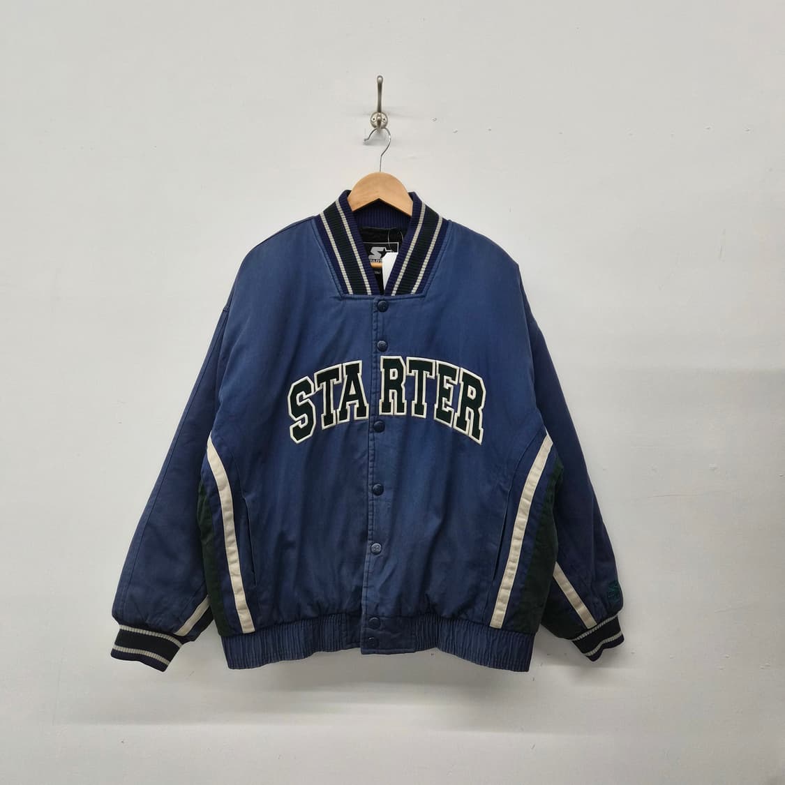 스타터 블루 바시티 자켓 점퍼 남녀공용 M 상품이미지1