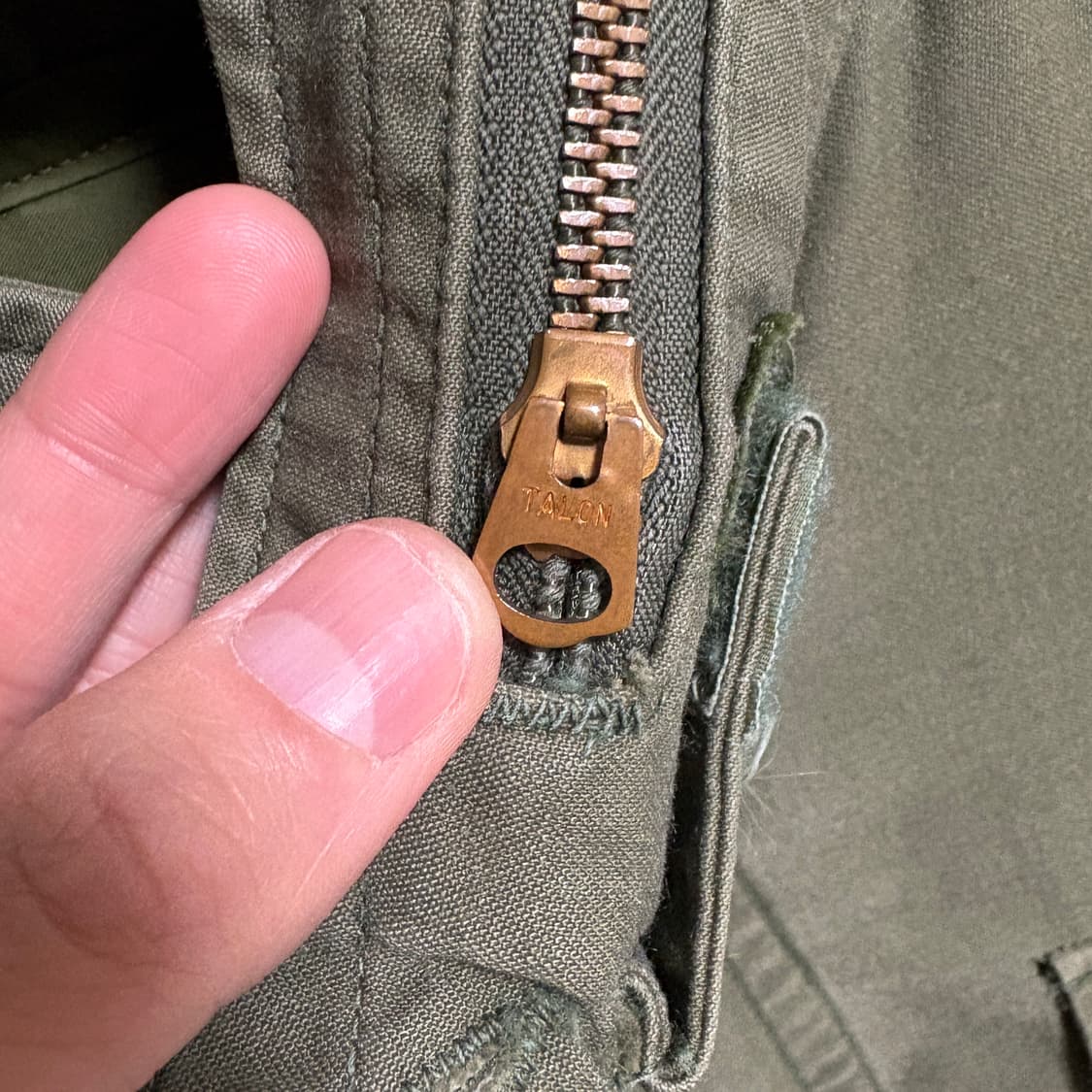 70s 오리지널 M65 3세대 필드자켓 TALON 지퍼 (내피포함) /M 상품이미지6