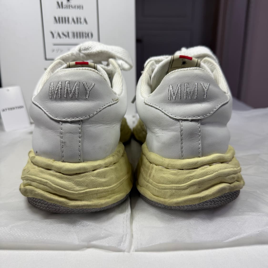 메종 미하라야스히로 웨인 VL OG 솔 레더 로우탑 스니커즈 상품이미지5