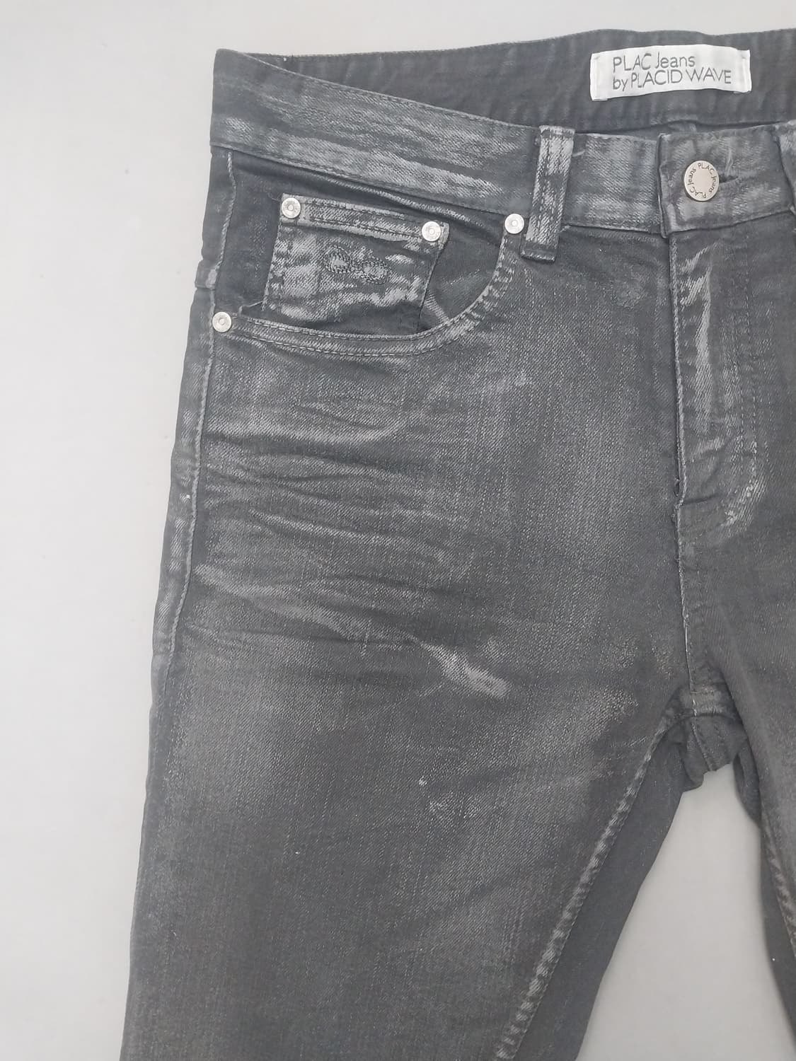 [33] 플랙 진 송치탭 블랙워싱 슬랜더진 쳥바지 상품이미지2