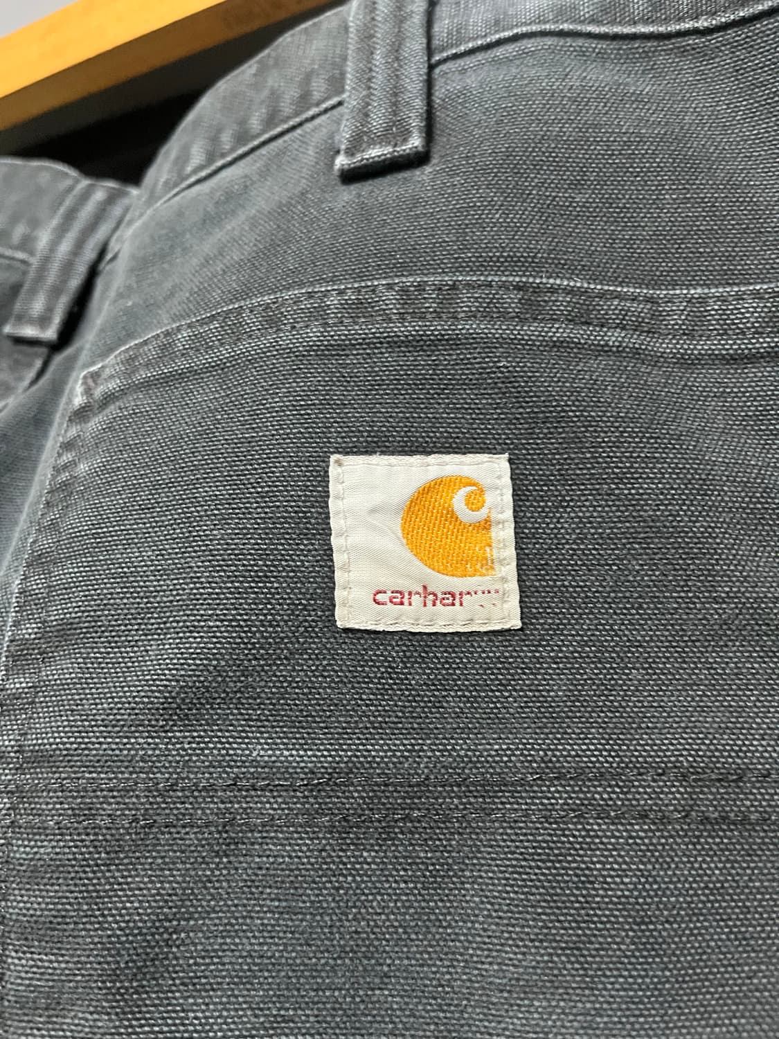 35in)칼하트 빈티지 더블니 팬츠 b13 블랙 상품이미지6