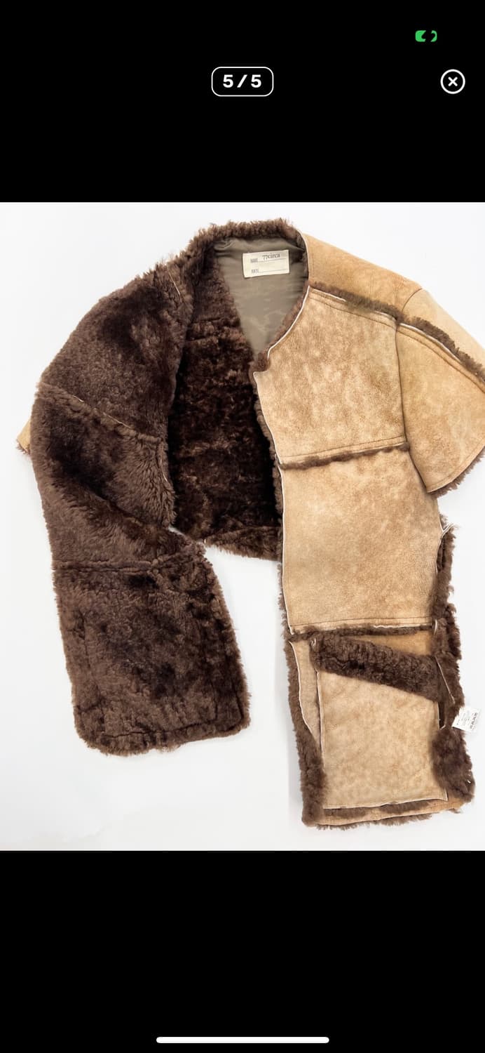 77circa 나나서카 무스탕 반팔 자켓 상품이미지5