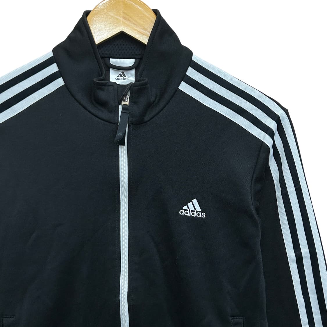 아디다스 블랙 화이트 삼선 트랙탑 져지 L 상품이미지5