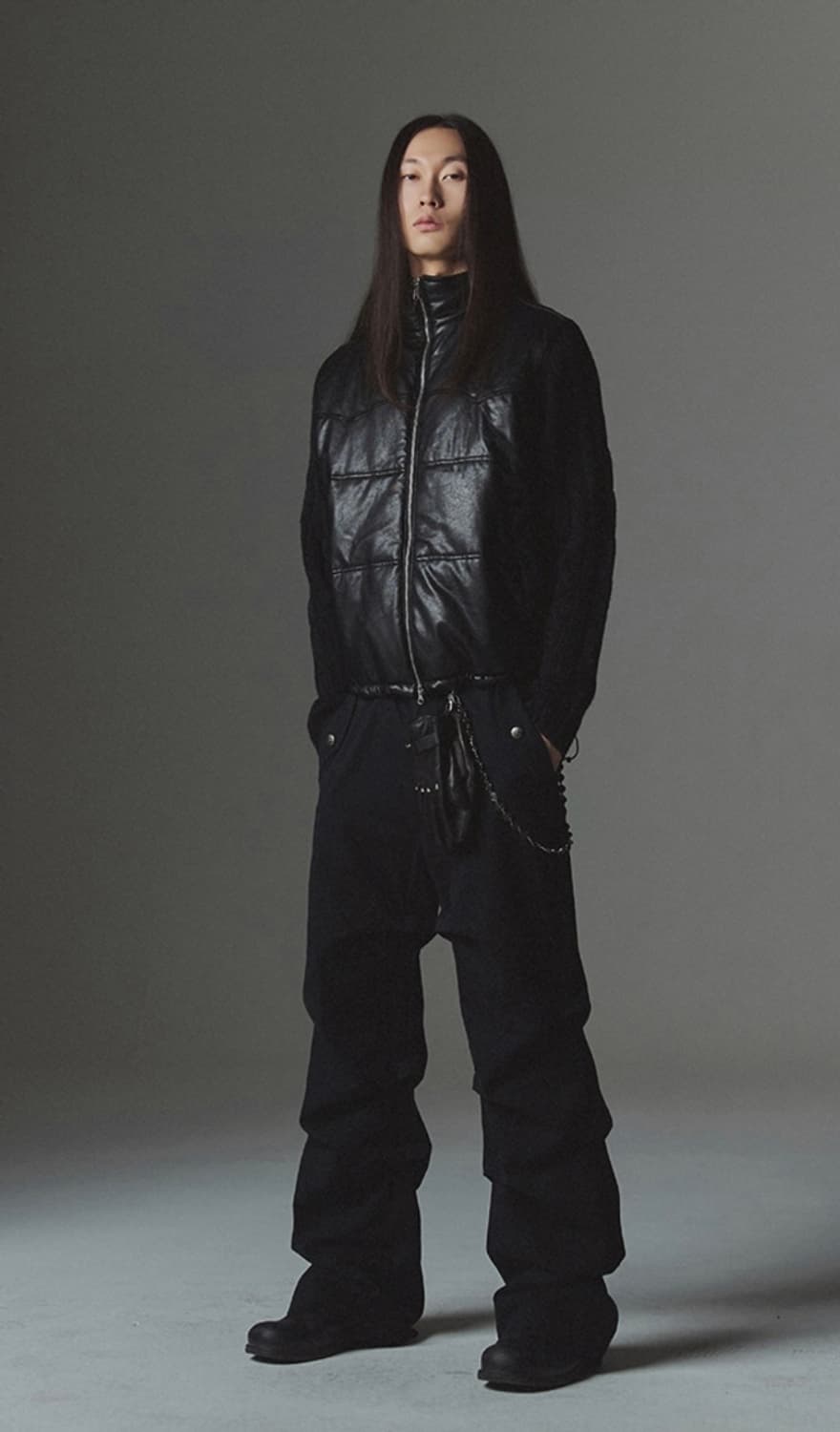 낫포너드 셔링 플레어 핏 코튼 팬츠 블랙XL 상품이미지2