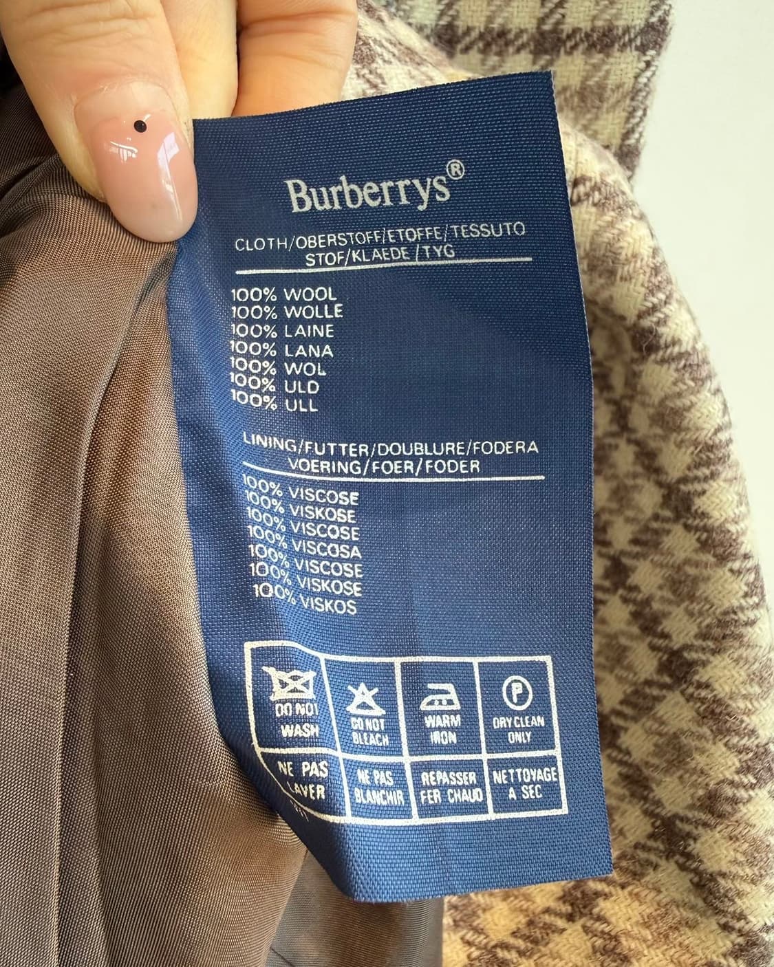 버버리 브라운 체크 1b 블레이저 자켓  상품이미지9