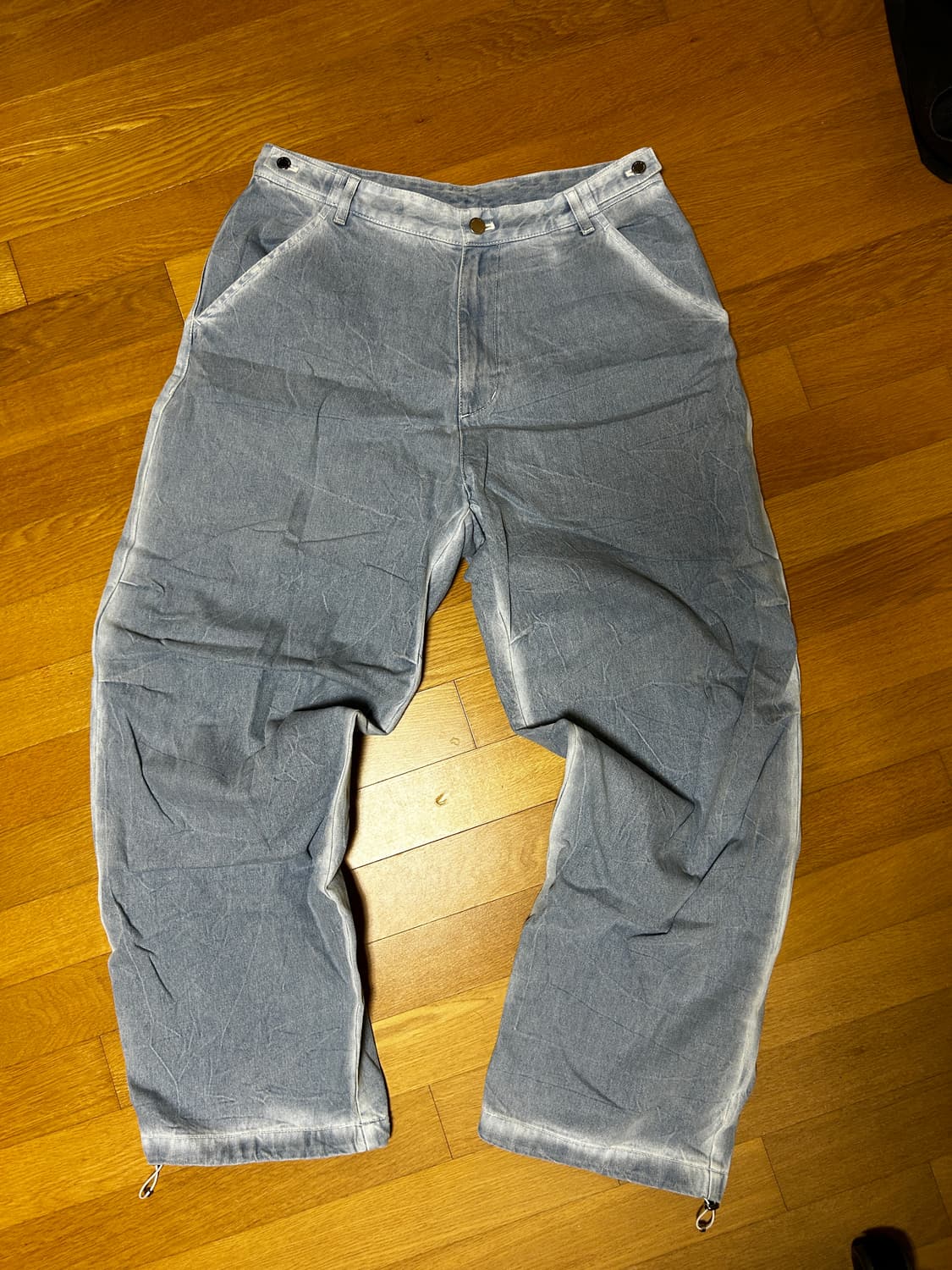 50 솔리드 옴므 와이드 데님팬츠 상품이미지1