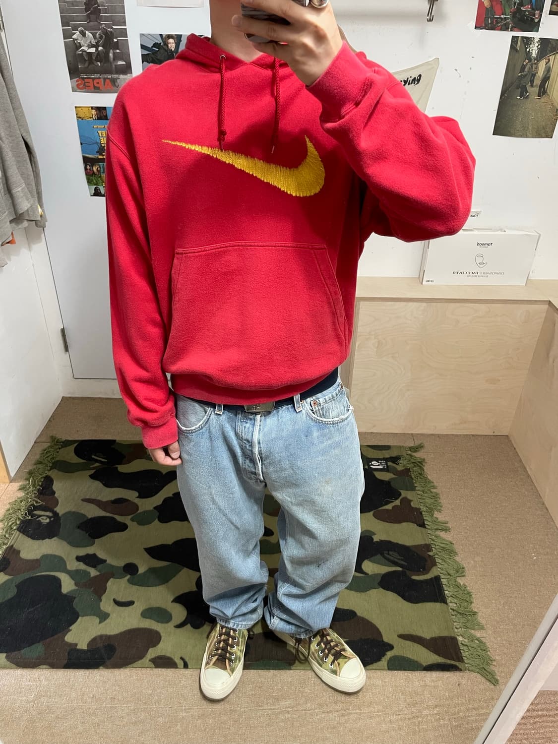 90‘s 나이키 스크럼블 스우시 후디 (L) 상품이미지5