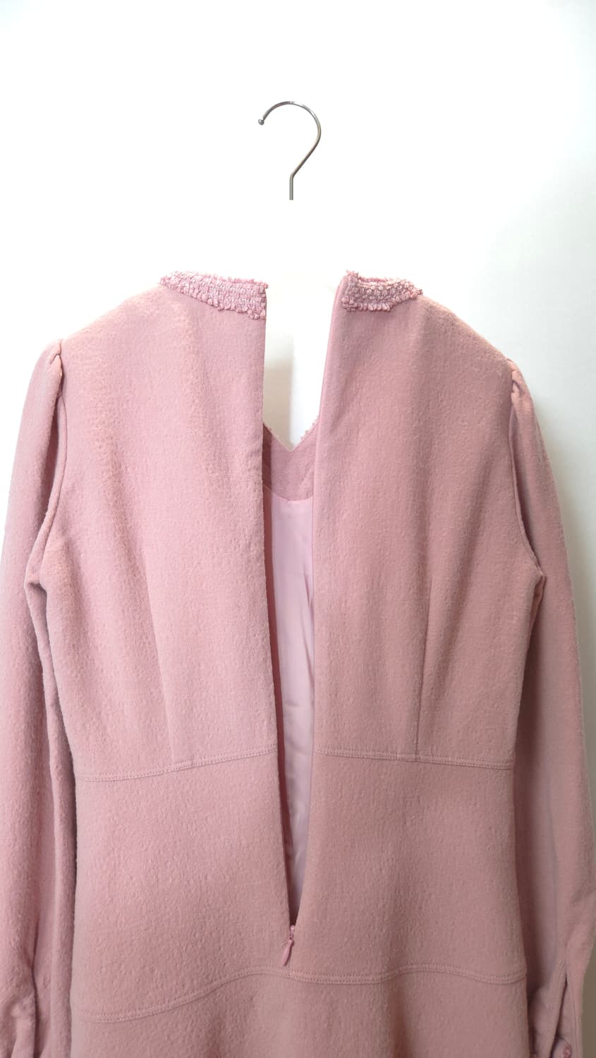 듀엘 자카드 핑크 플레어 원피스 55 사이즈 (미착용택제품) 상품이미지6