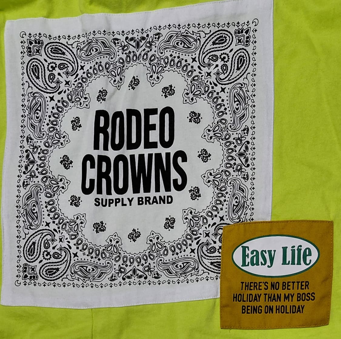 [FREE] Rodeo Crowns 반다나 패치워크 레터링 티셔츠 상품이미지10