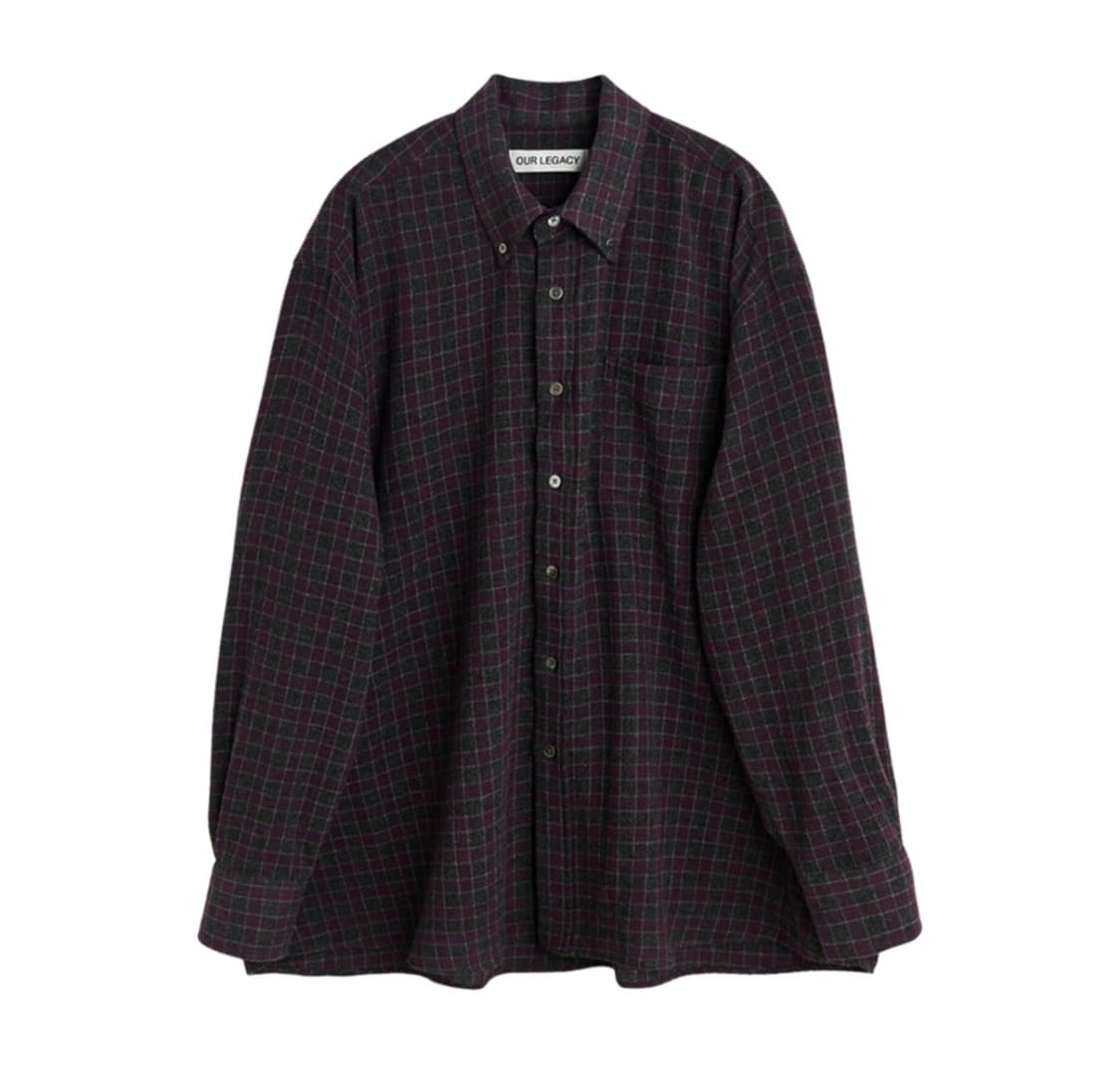 아워레가시 보로우드 BD 셔츠 소포모어 체크 루럴 울 상품이미지1