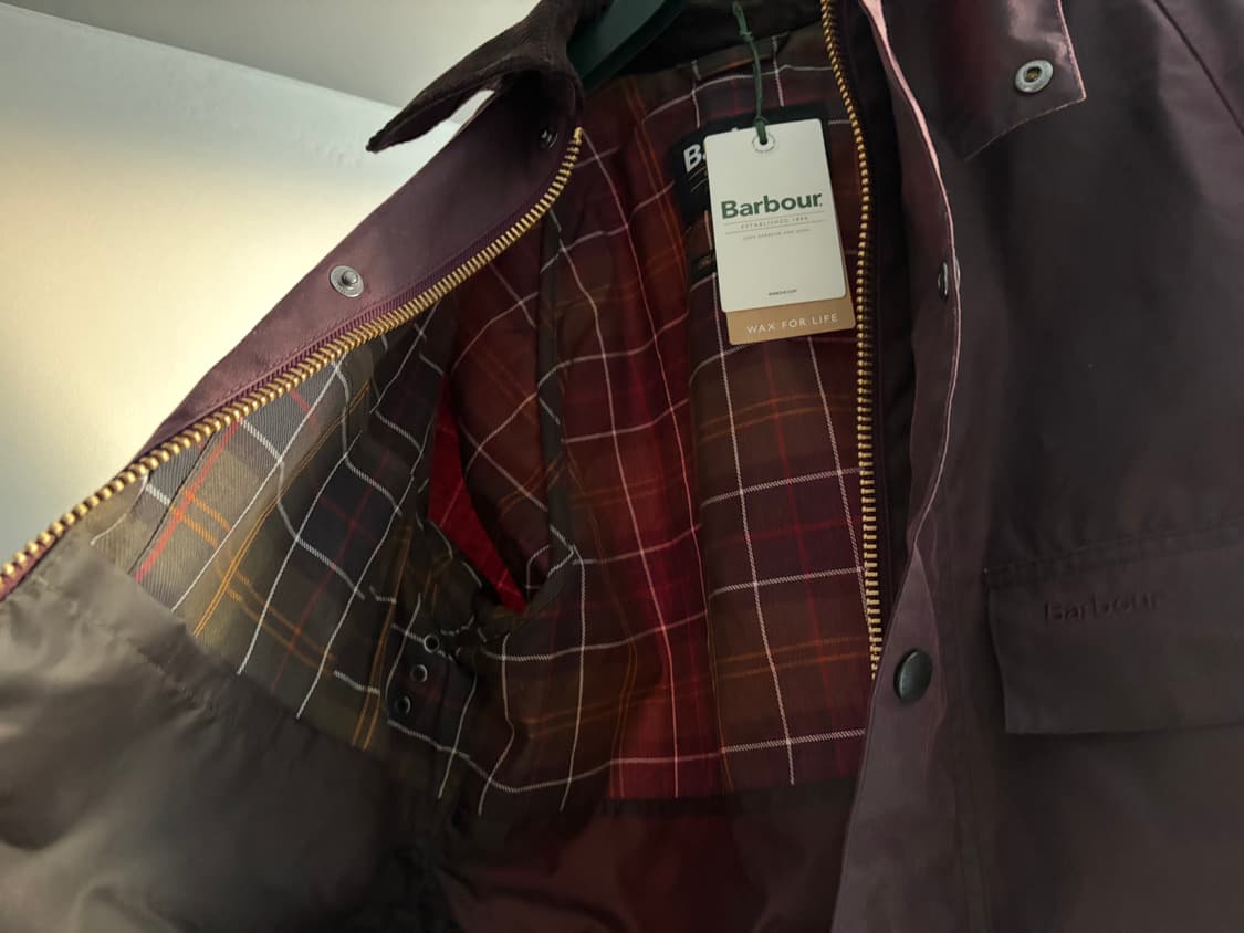 barbour spey bordeaux xs size 바버스페이 새상품 상품이미지10