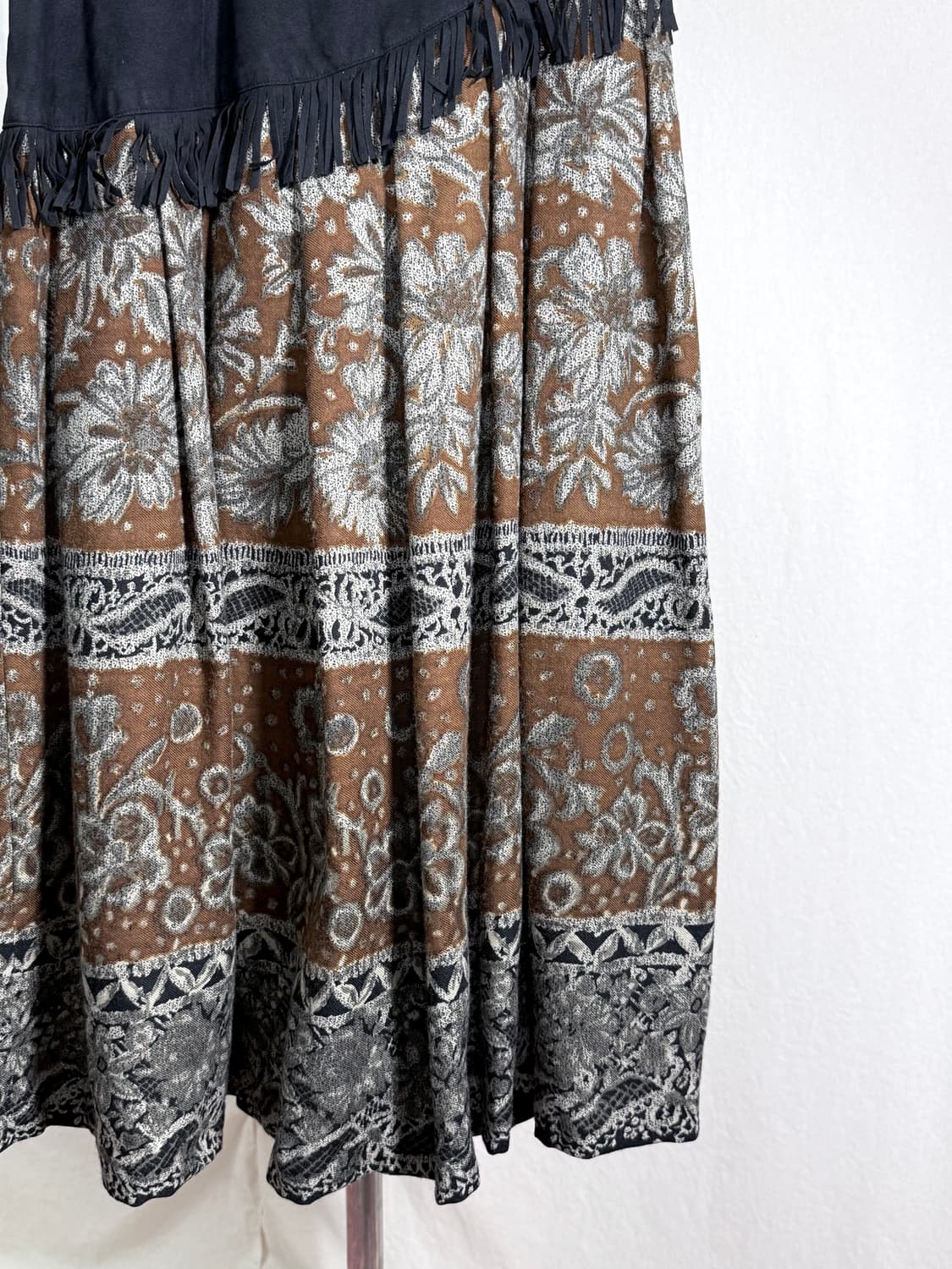 Lanerossi 웨스턴 무드 플라워 울 스커트 상품이미지6