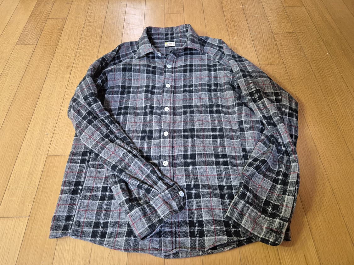 일본 Sunlight Believer 헤링본 패턴 코튼셔츠 상품이미지1