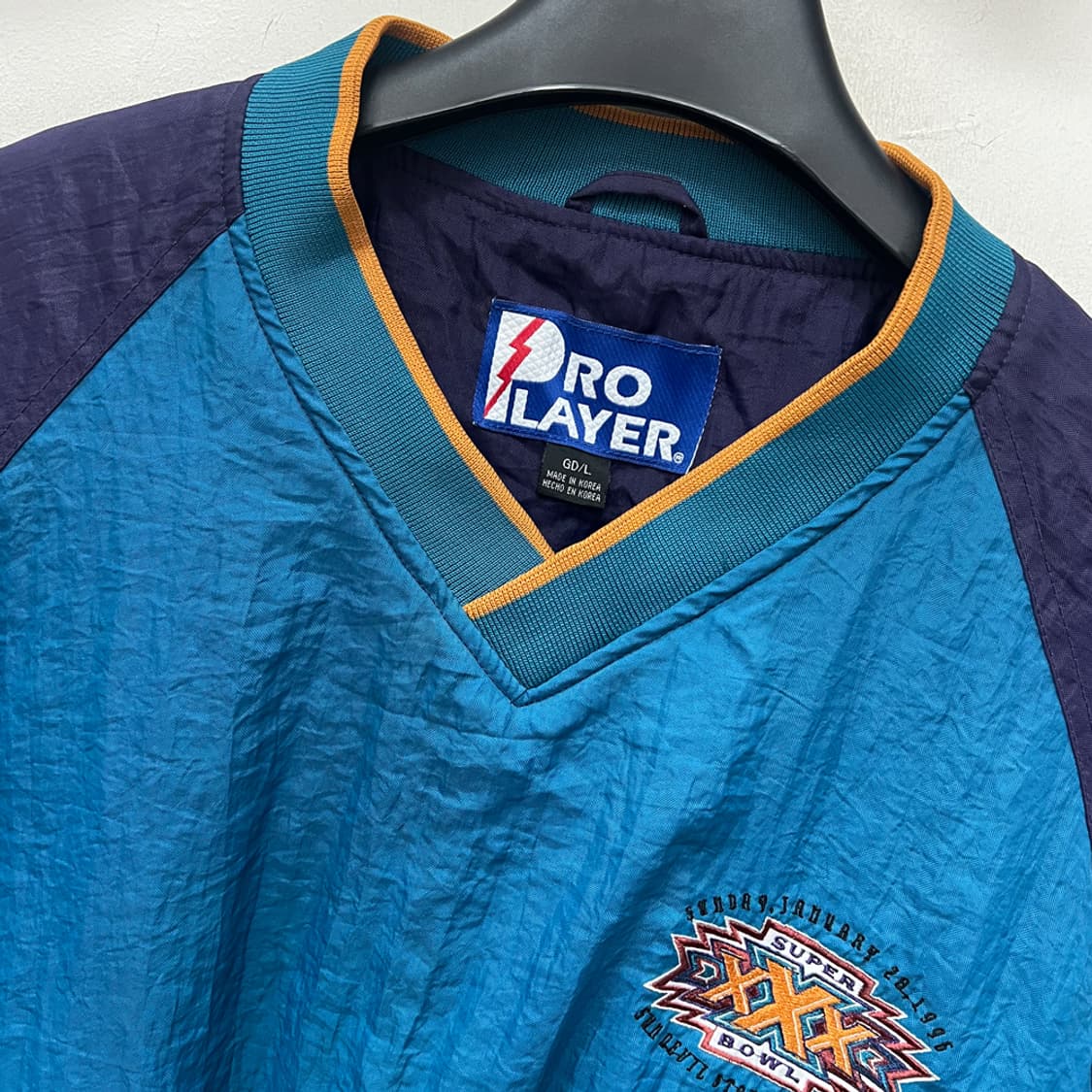 90s USA 프로플레이어 슈퍼볼 바람막이 웜업 L 상품이미지3