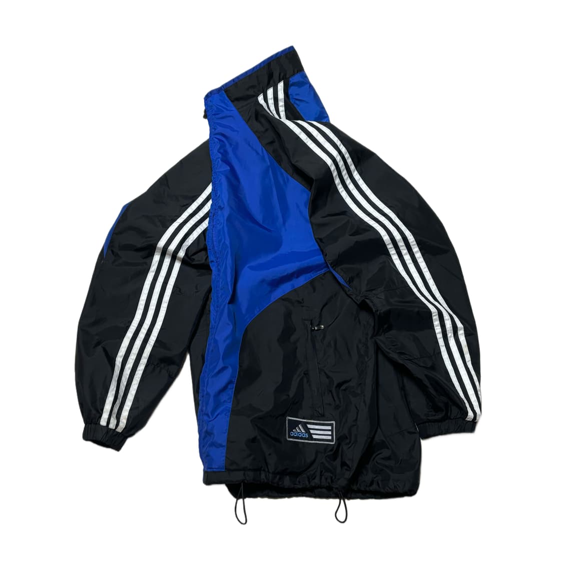 L 아디다스 오버핏 올드스쿨 바람막이 자켓 블루 블랙 상품이미지3