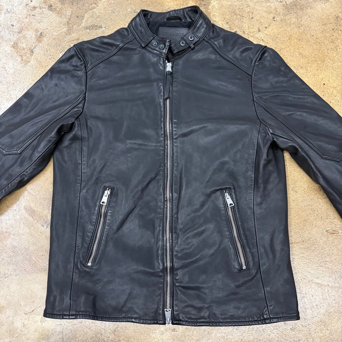 [정품/L] 올세인츠 가죽 라이더 자켓 블랙 b17 상품이미지3