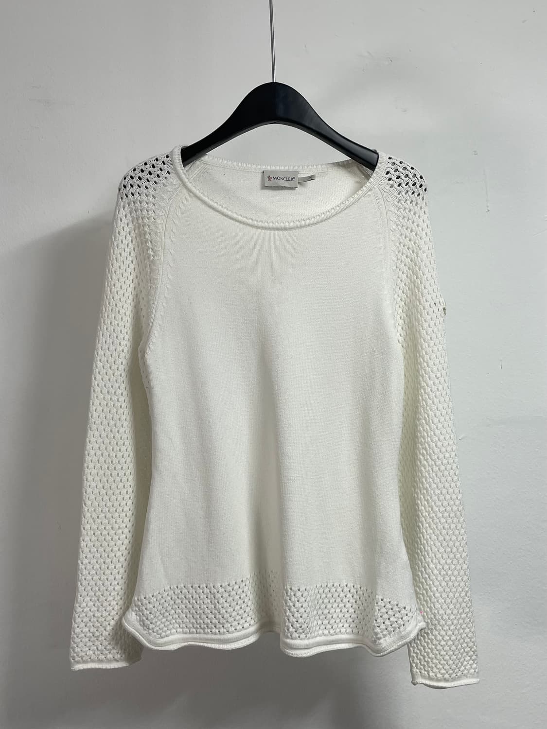 몽클레어 우먼스 화이트 라운드 니트 (on.412)   상품이미지1