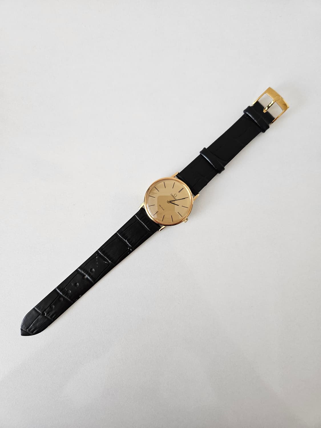 오메가 드빌 금장 가죽 시계 상품이미지4