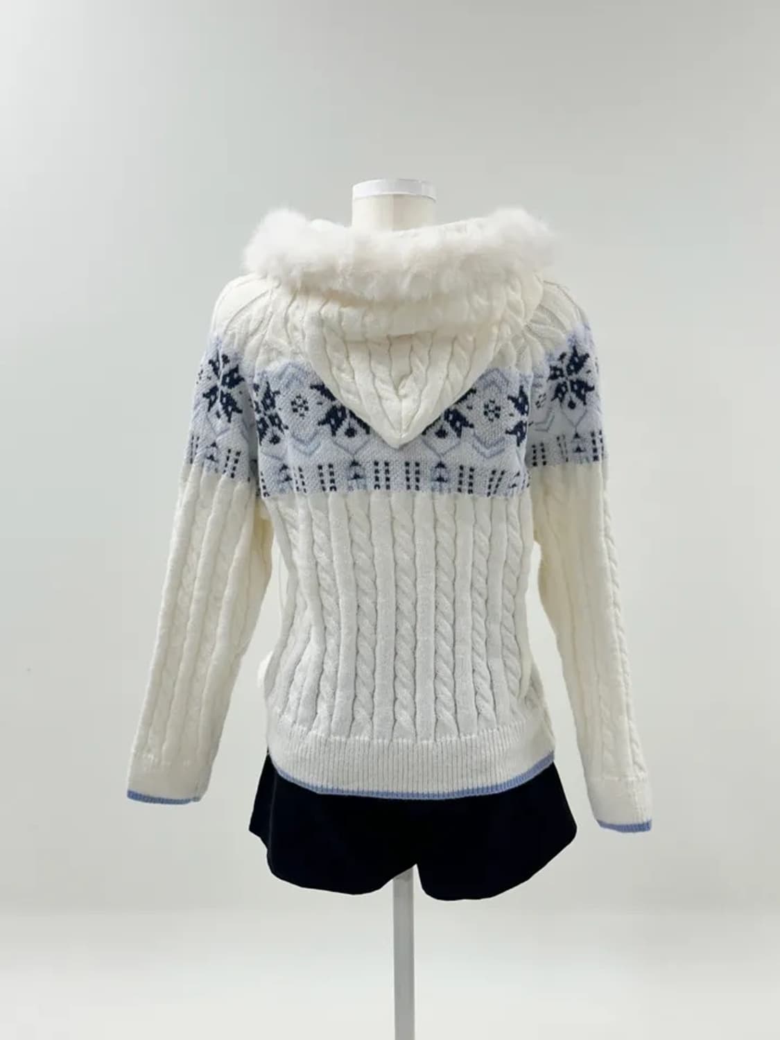 퍼 후드 니트 집업 상품이미지2