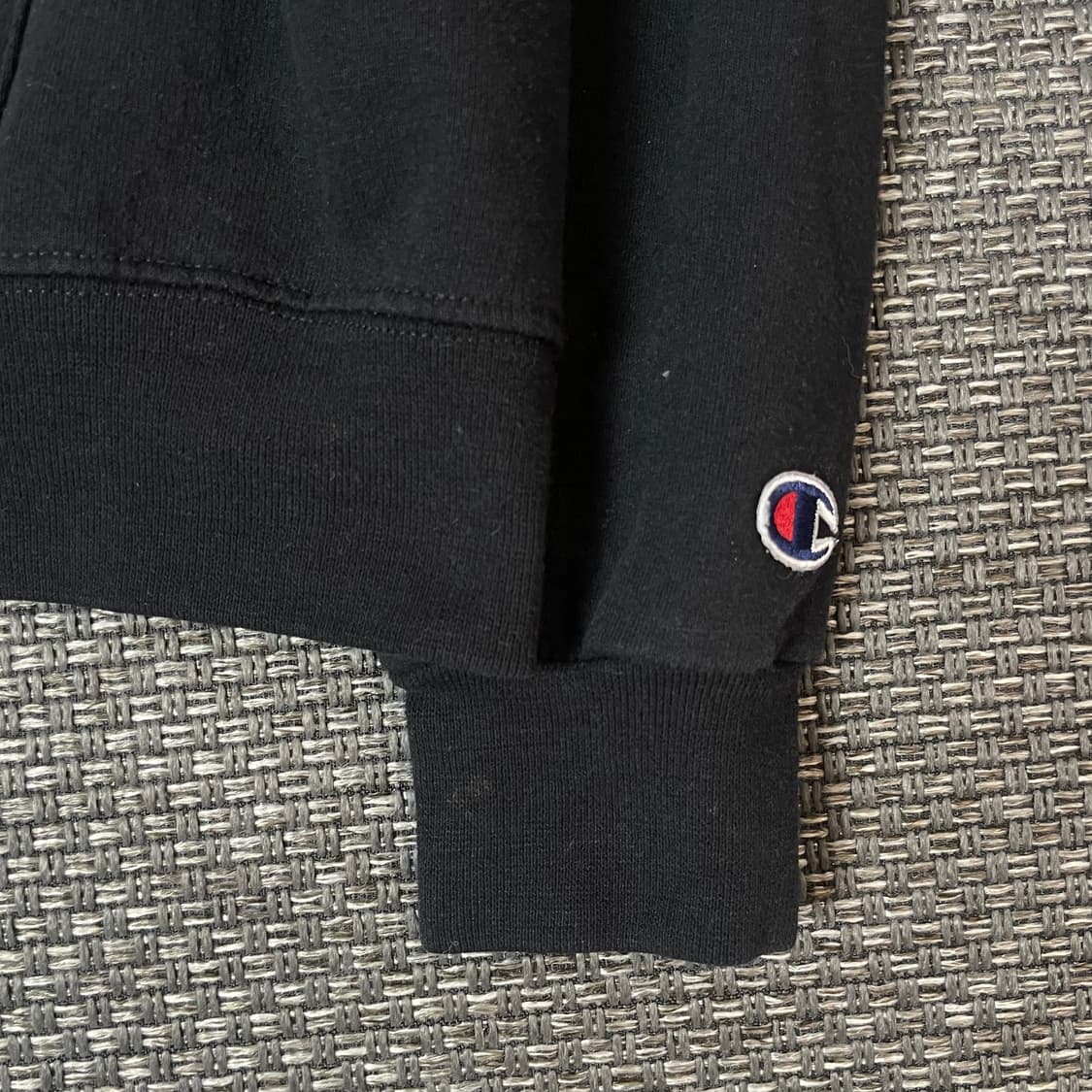 챔피온 에코 어센틱 블랙 코튼 혼방 후드티 M 상품이미지4