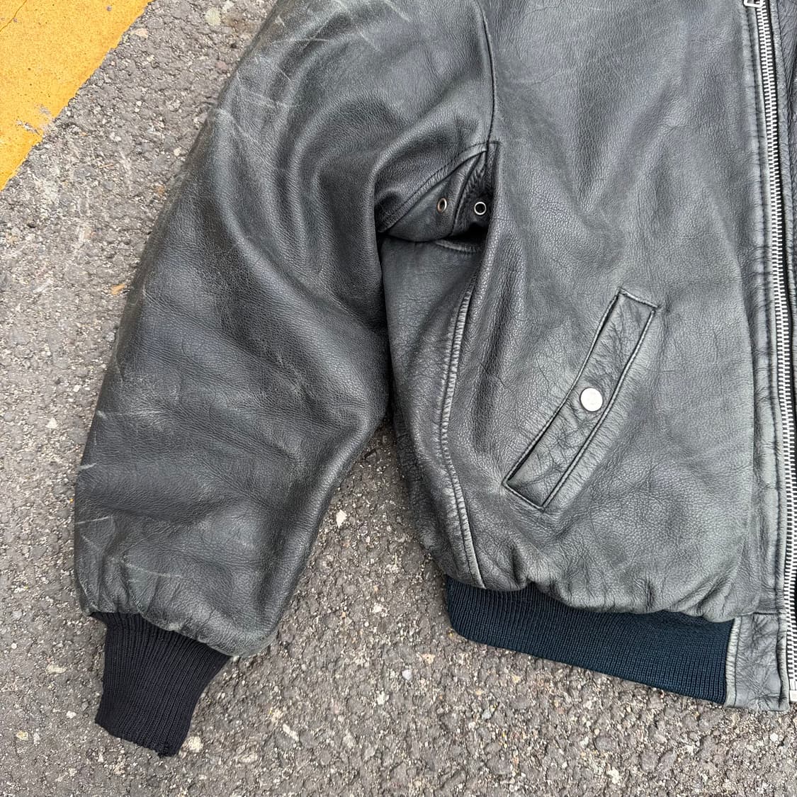 80s Vintage Creeks MA1 가죽자켓 상품이미지2