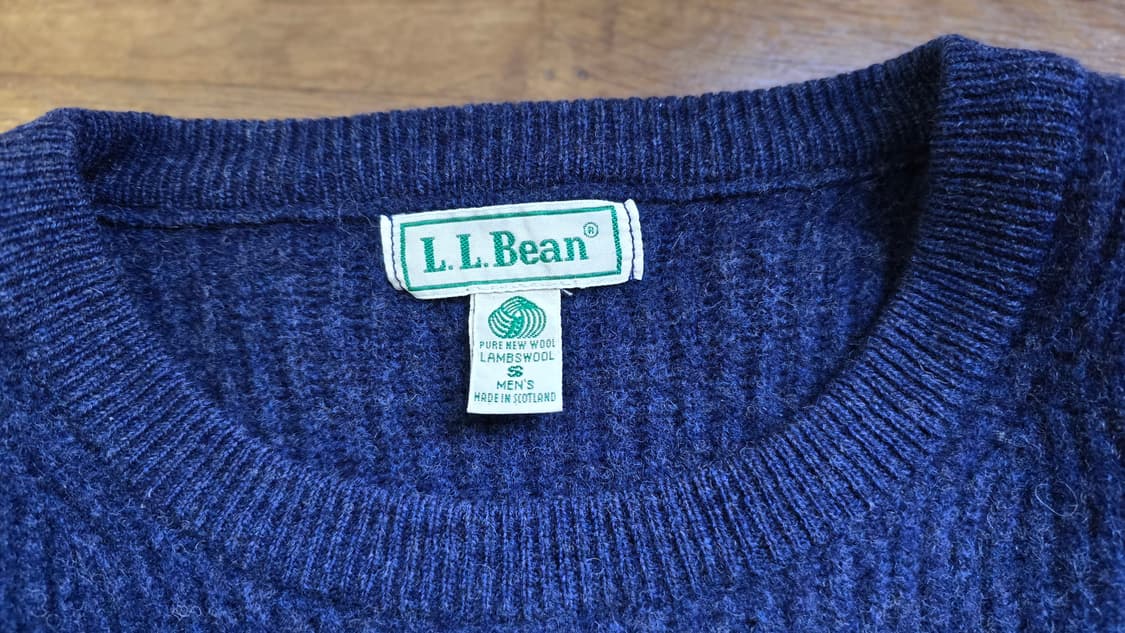 L.L.Bean 엘엘빈 램스울 니트 Made In Scotland 상품이미지3