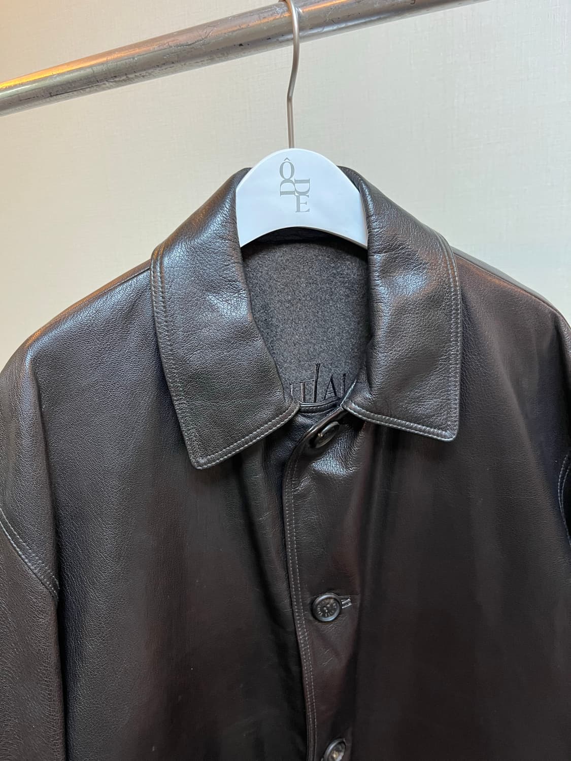 Ysl Pour Homme brown Leather jacket 상품이미지2