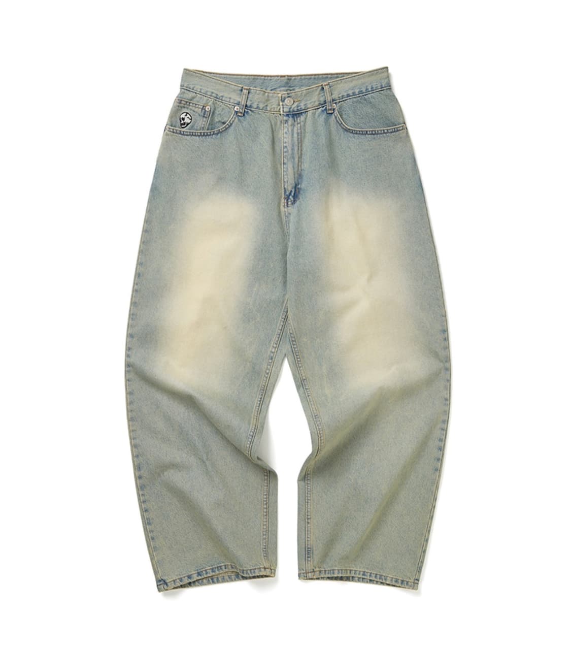 위캔더스 SKULL WASHED PANTS (S.DENIM) 상품이미지1