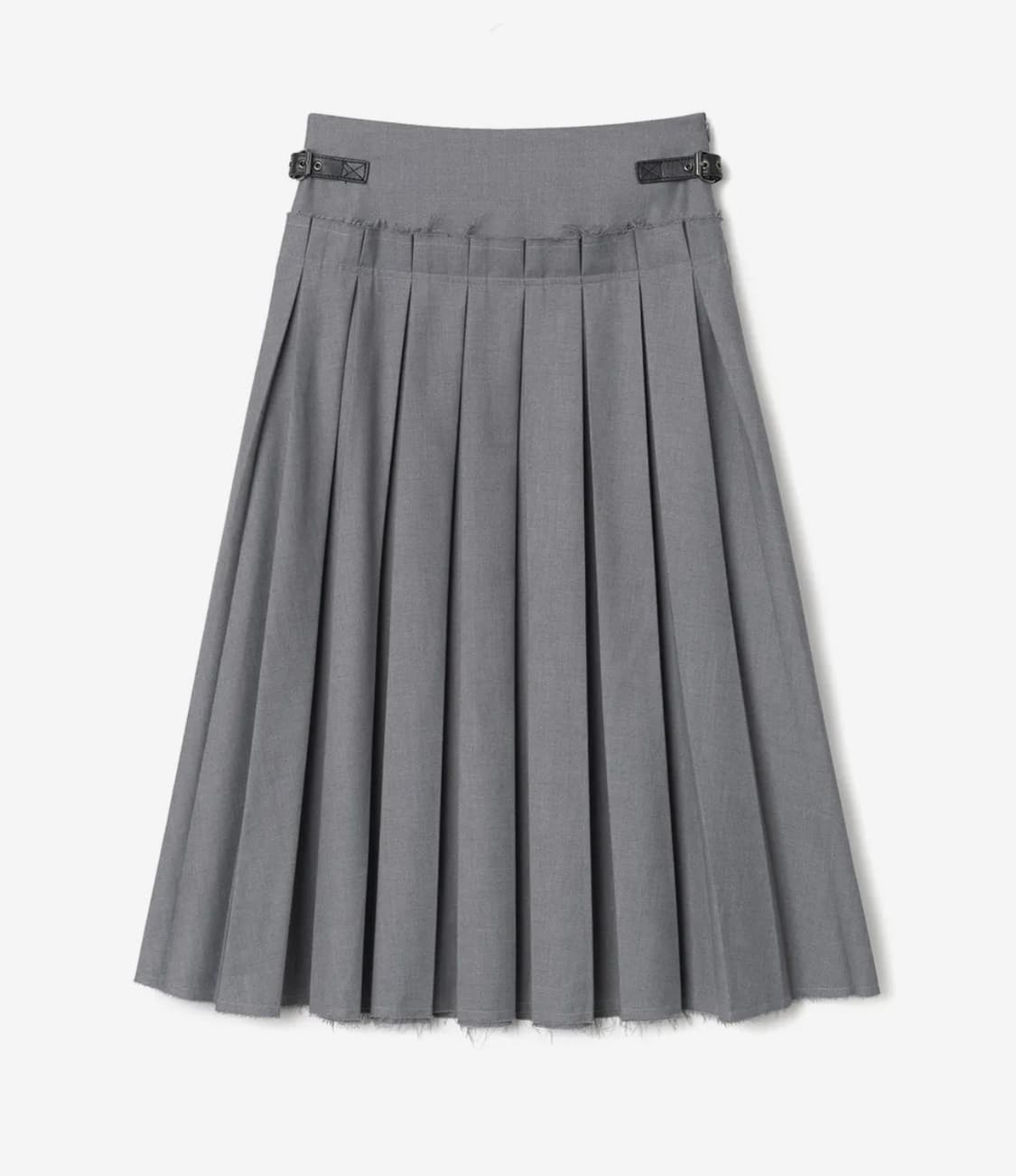 버클 플리츠 스커트 [그레이] 상품이미지4