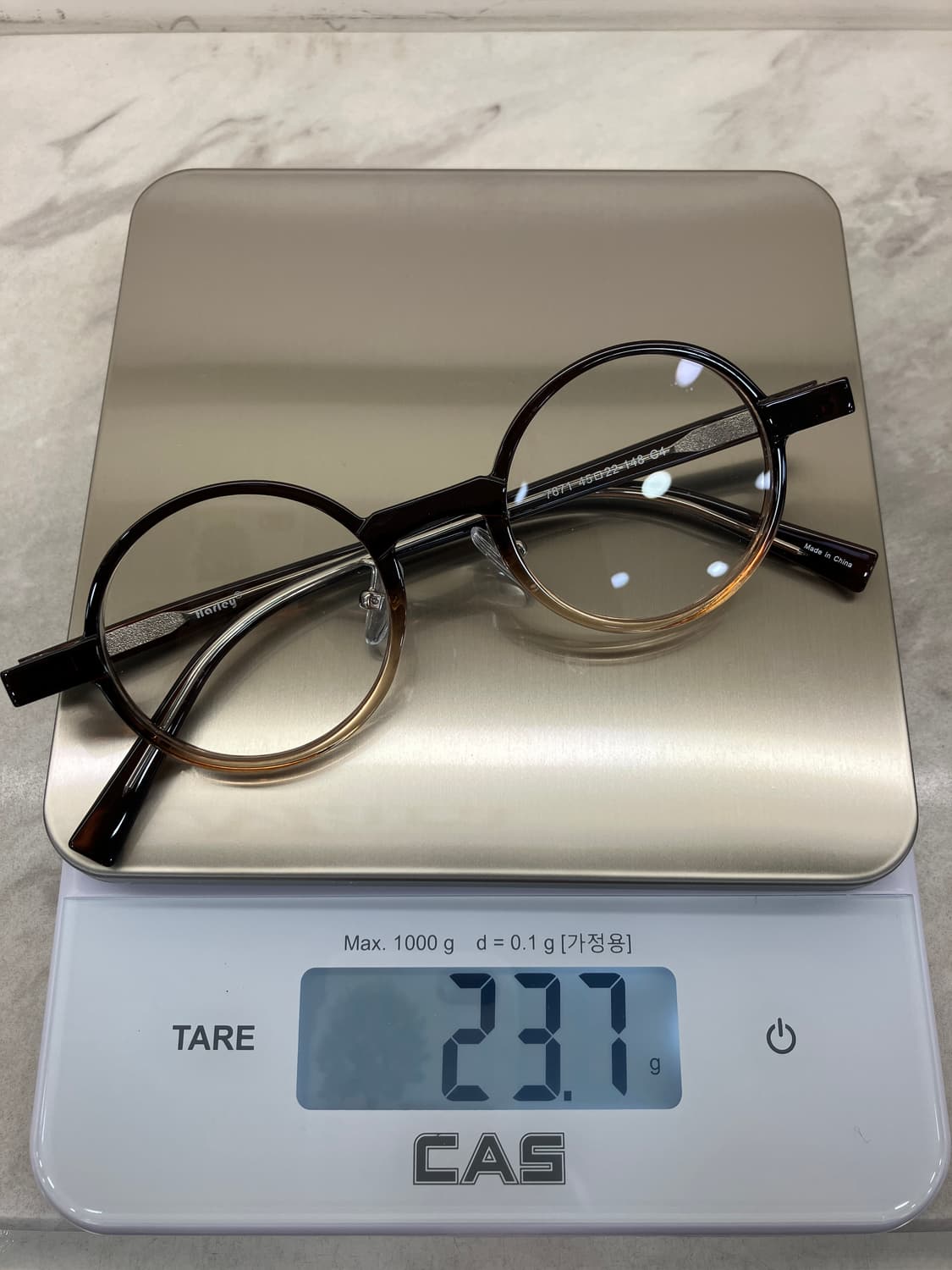 B60 HL 브라운 투톤 라운드 뿔테 안경7671 상품이미지8