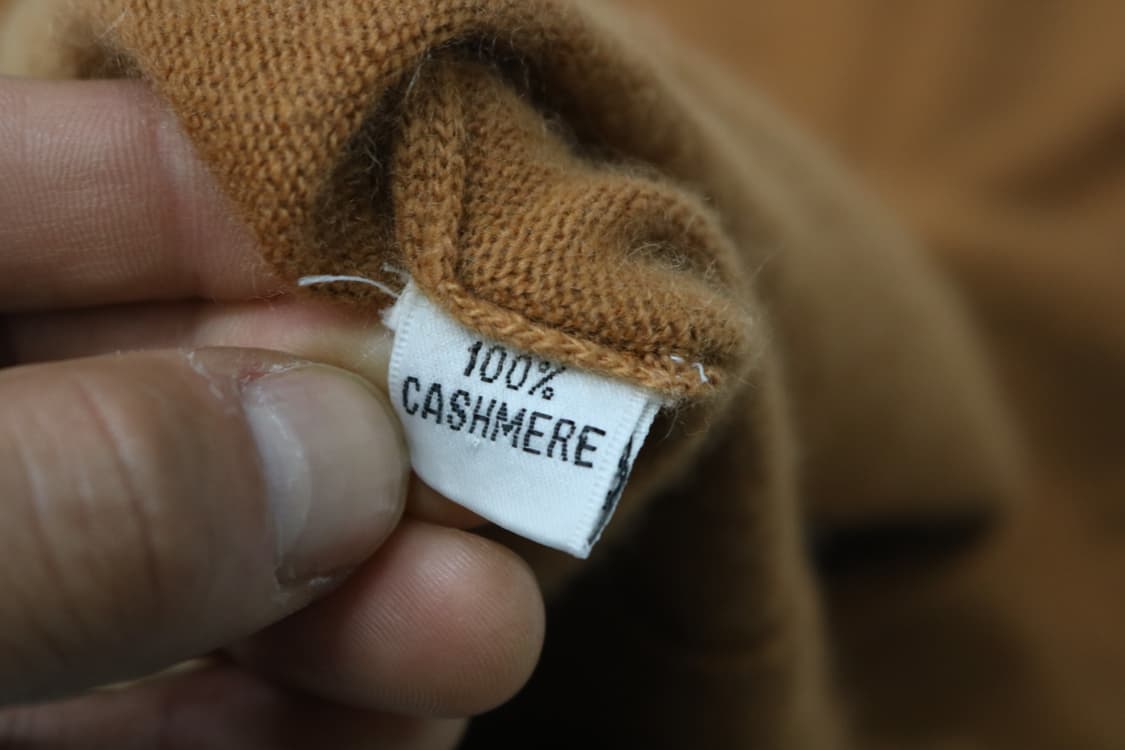 입생로랑 90s 빈티지 100% 캐시미어 니트 베스트 카멜 (L) 상품이미지10