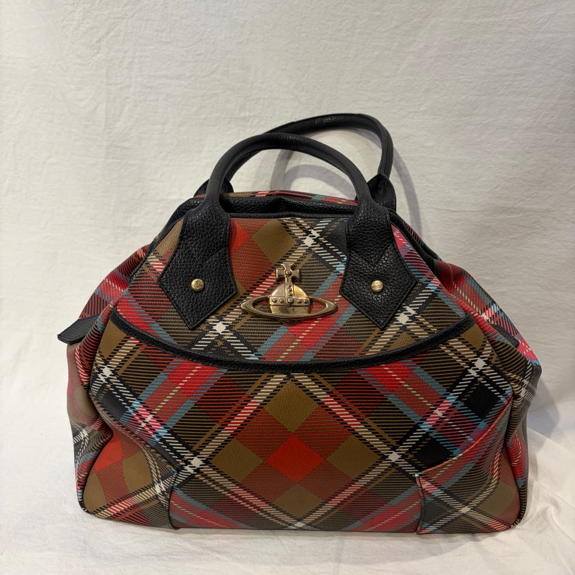 비비안웨스트우드 체크 토트백 가방  상품이미지1