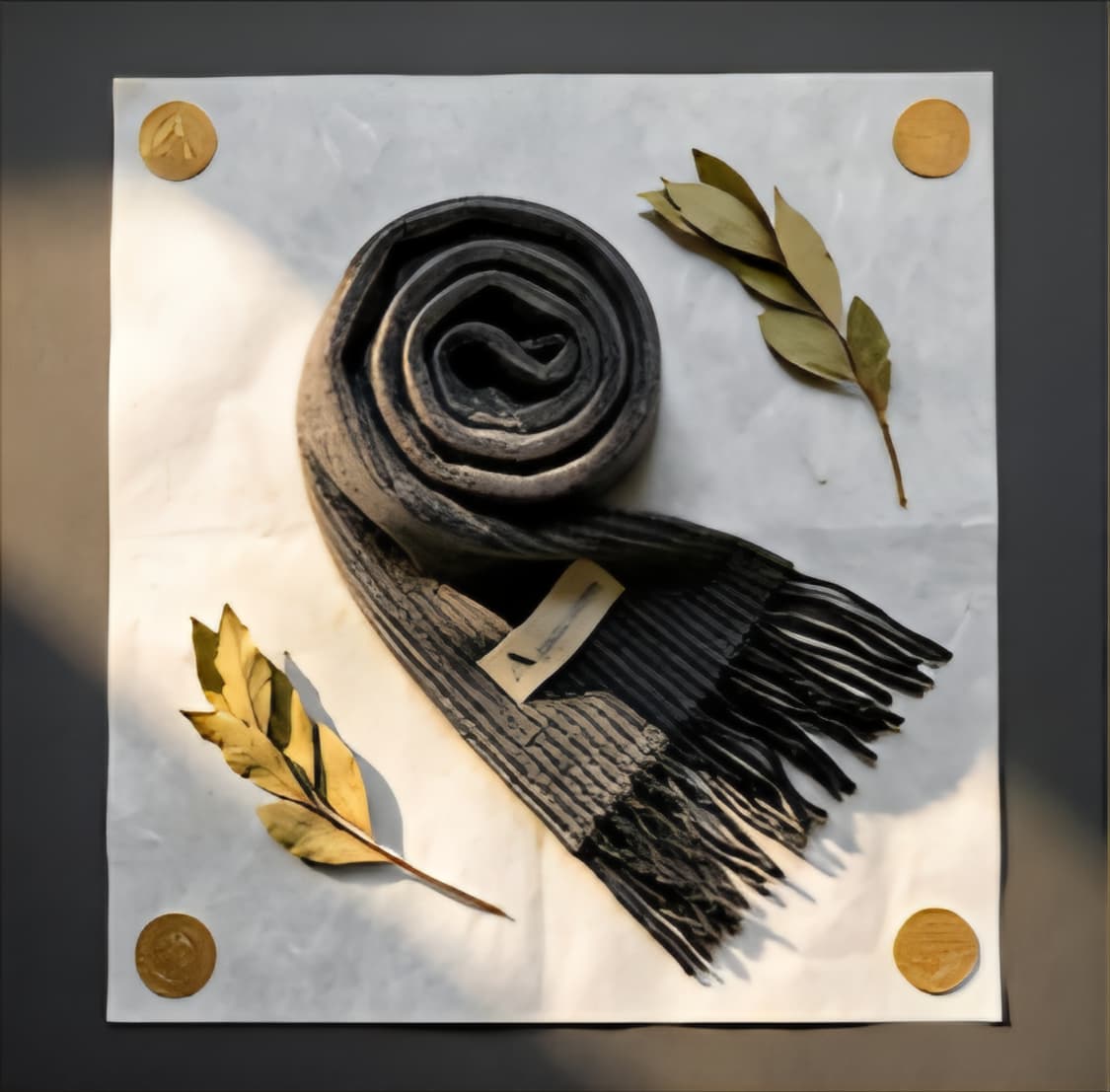 [정품] 아쿠아스큐텀 런던 울 100% 머플러 (차콜 그레이 체크) 상품이미지3