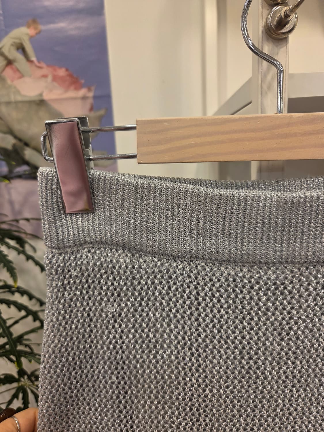 실버 글리터 니트 스커트 상품이미지2