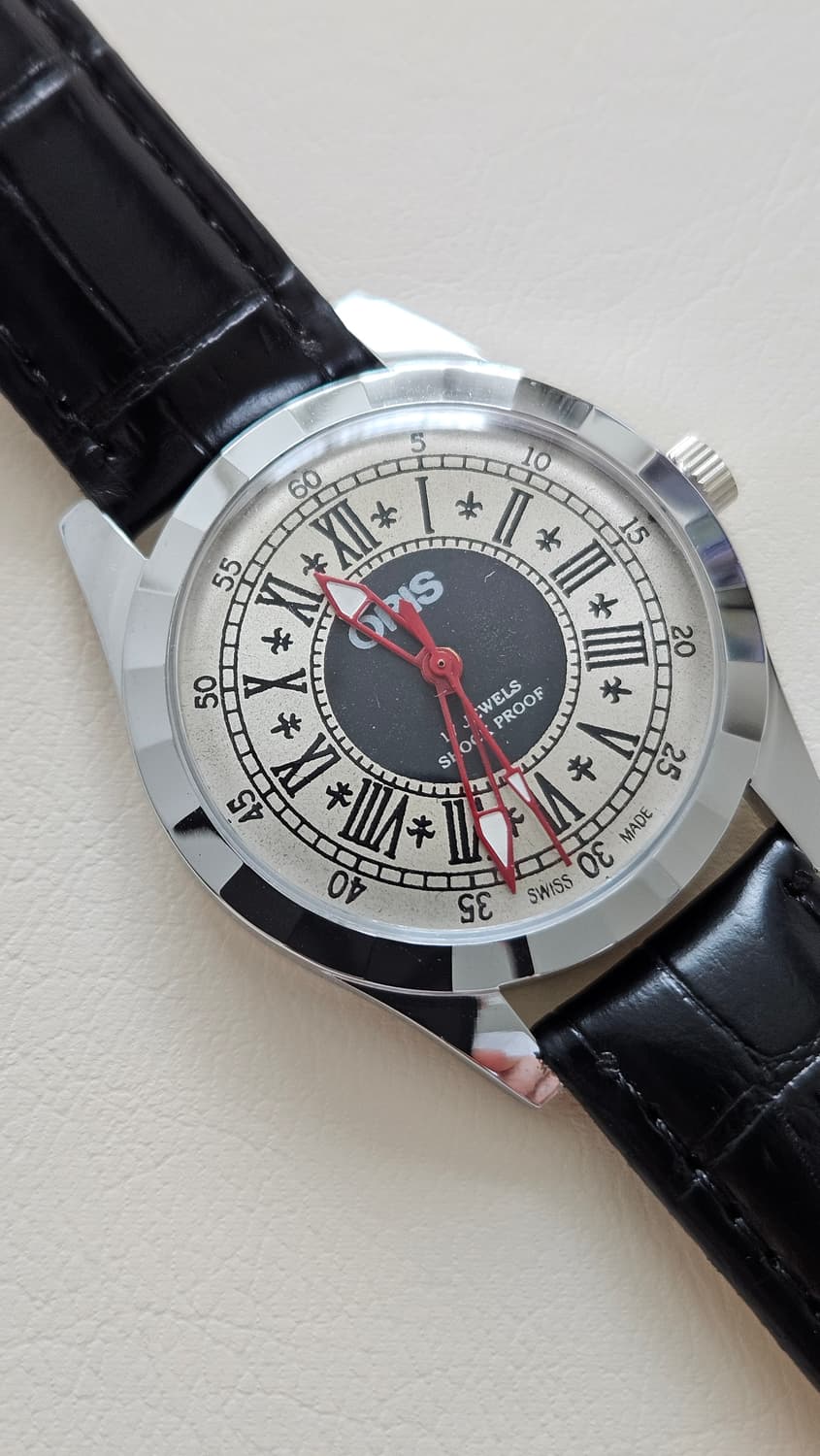 빈티지 오리스 로마문자 다이얼 수동 시계 상품이미지3