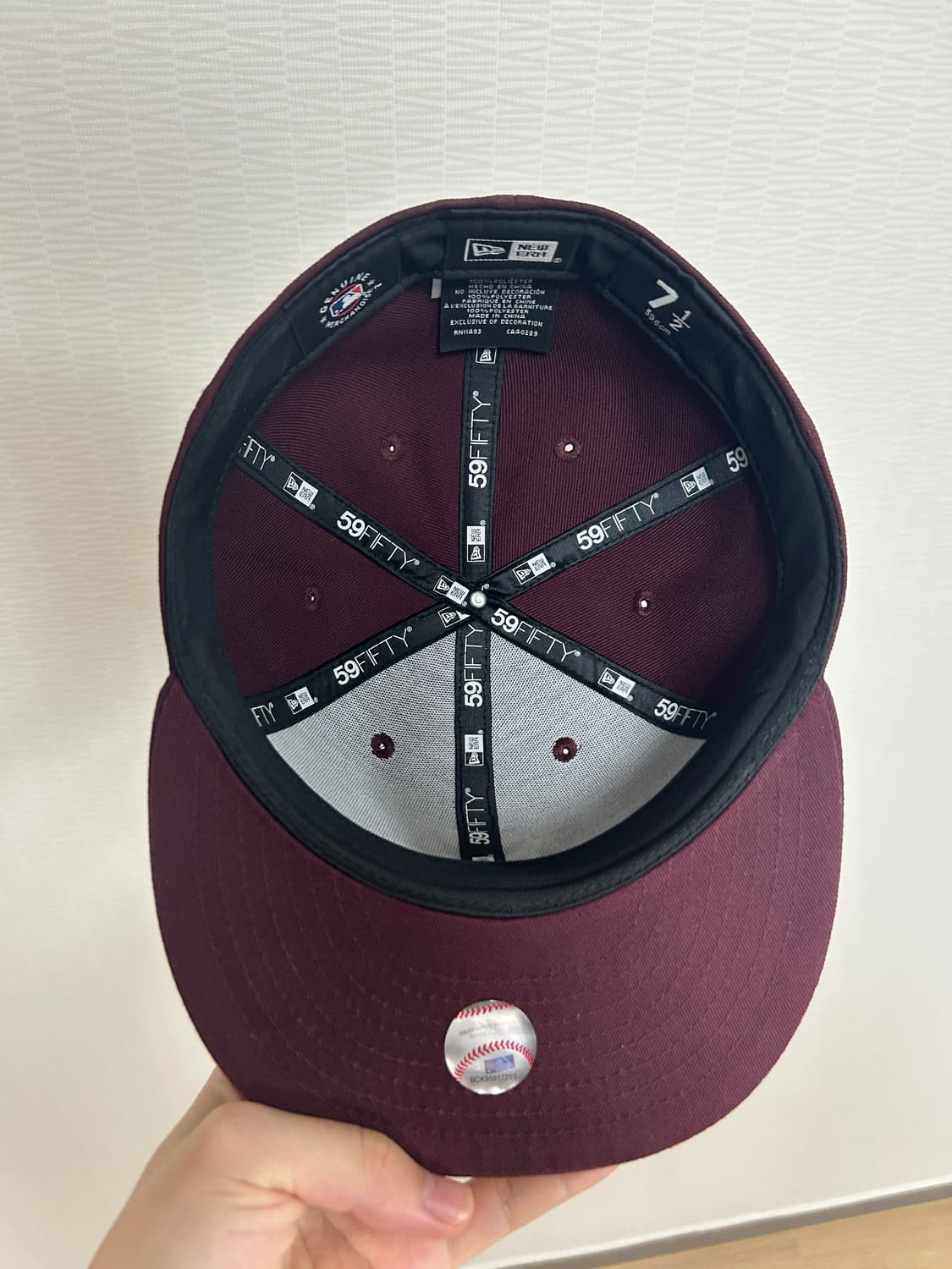뉴에라 뉴욕 양키스 59FIFTY 버건디 상품이미지3