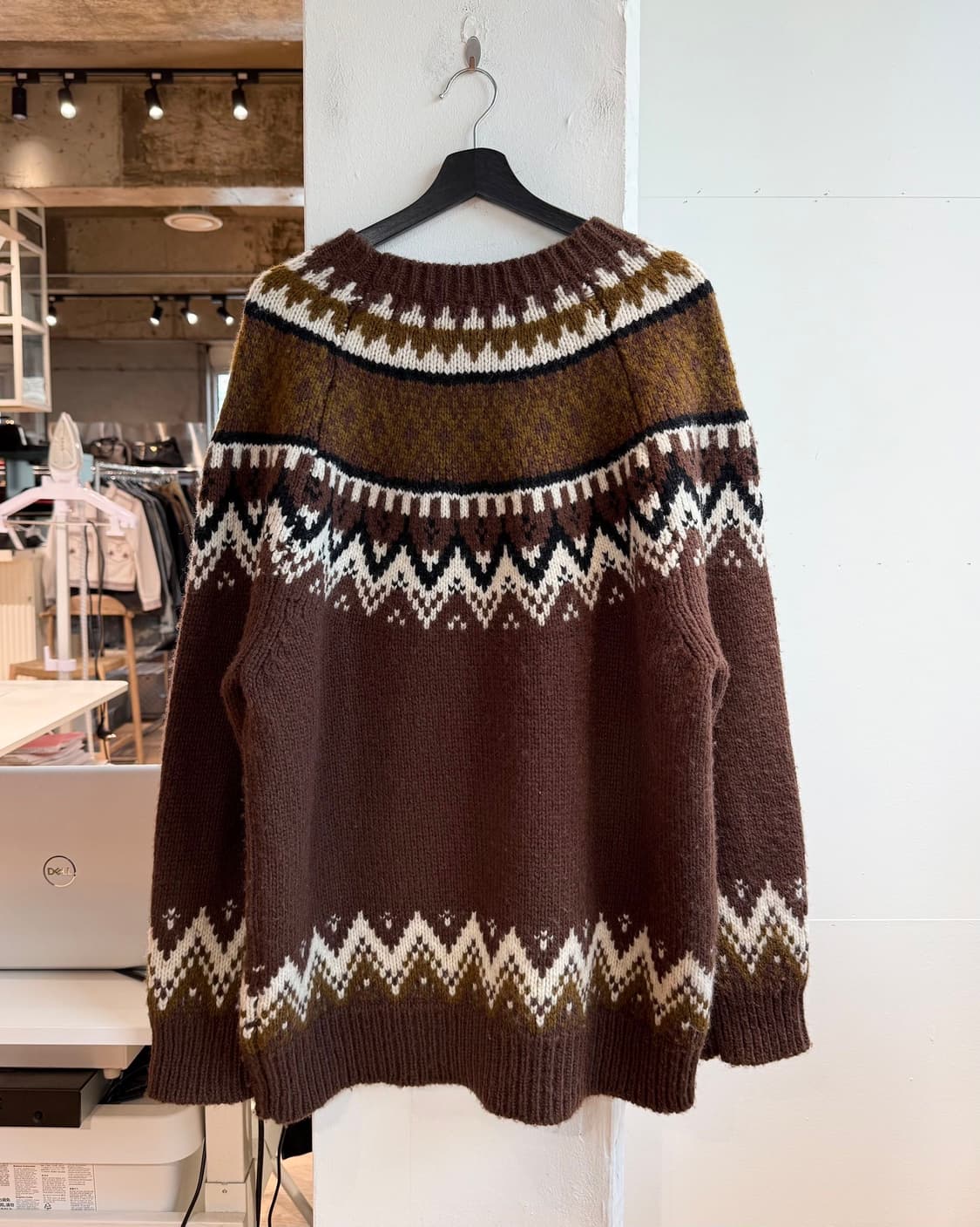 준야 와타나베 맨 브라운 노르딕 울 니트  상품이미지7