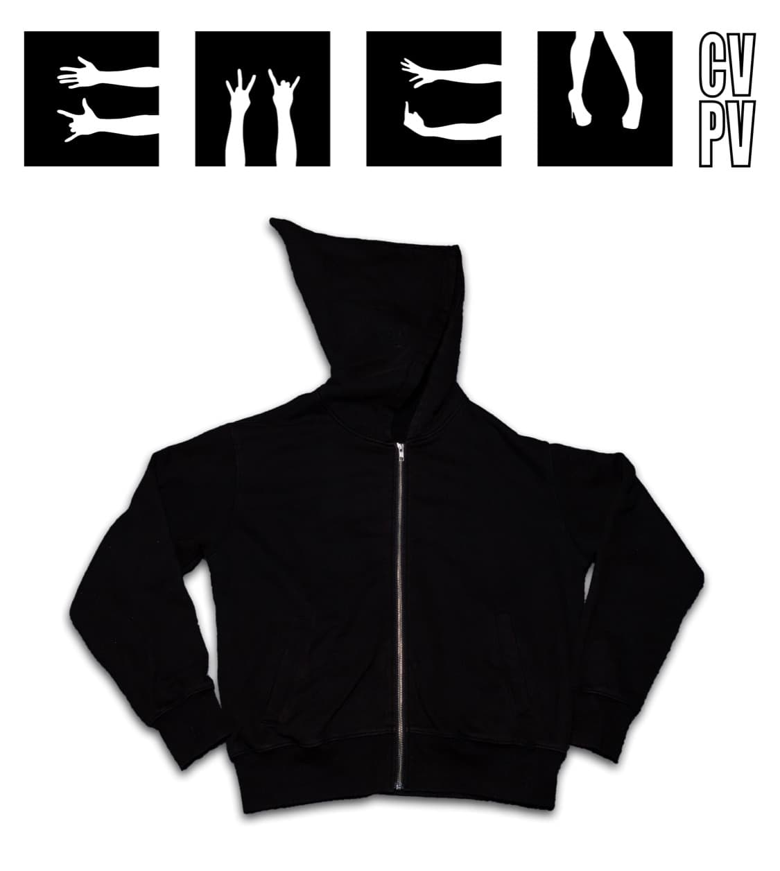 EMEW - GOBLIN ZIP UP / ROTTEN BLACK 상품이미지1