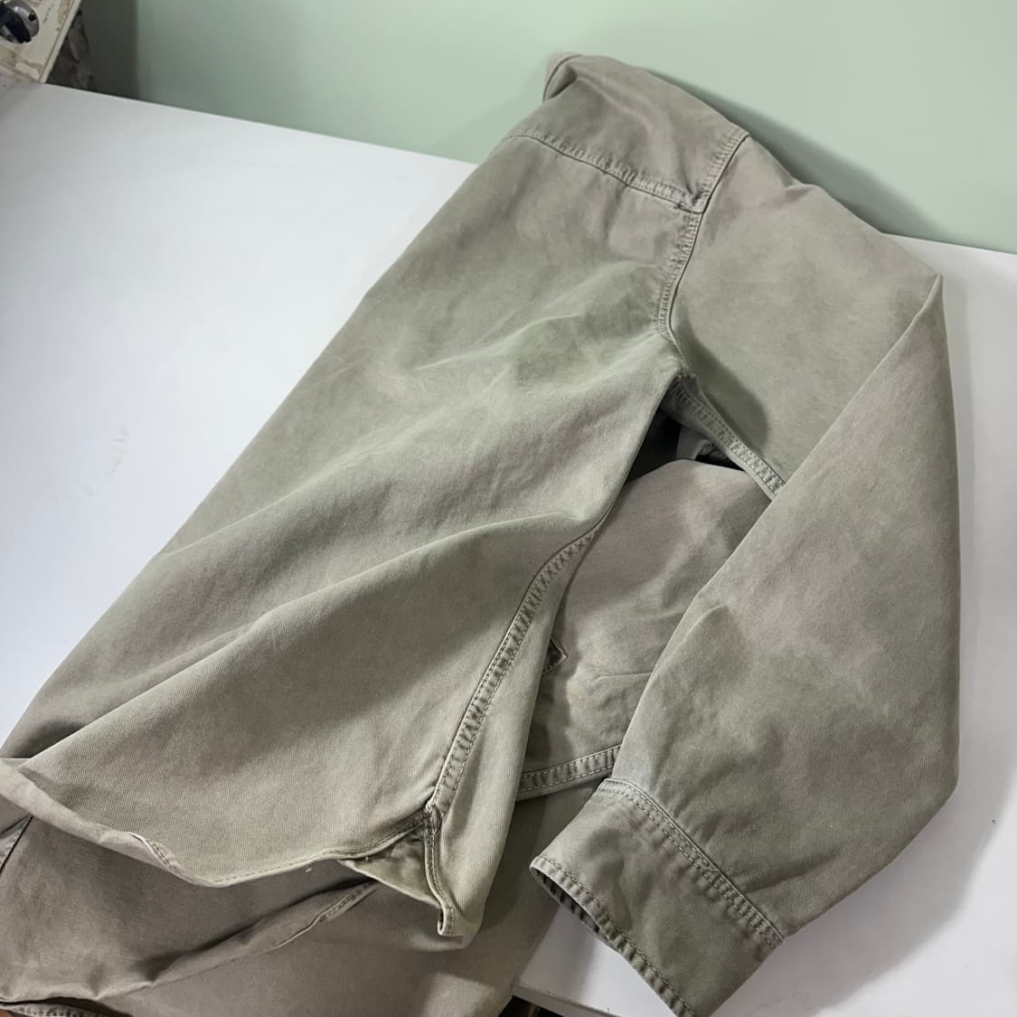 100 L 자라 맨 빈티지워시드 투포켓 코튼 셔츠 남방 상품이미지7