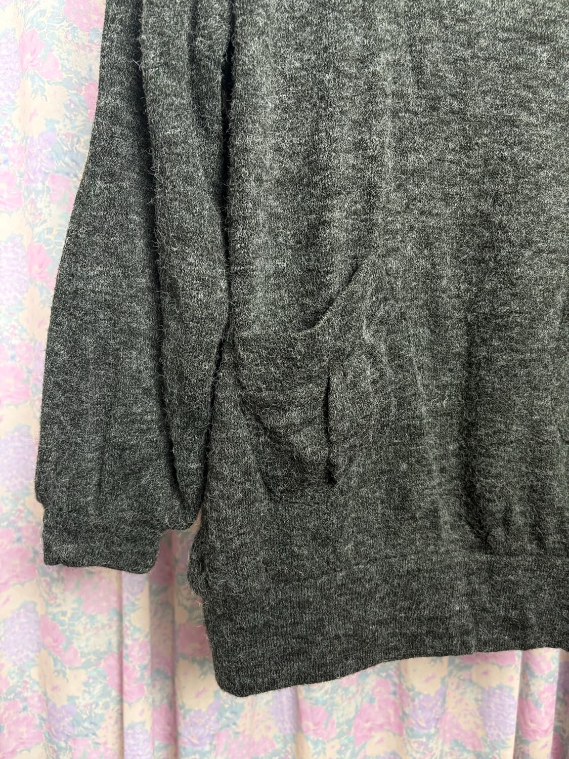 다크 카키 후드 니트  상품이미지8