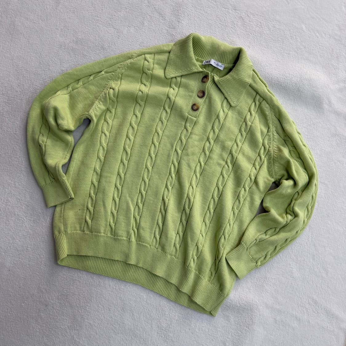 L 자라 케이블 카라 니트 스웨터 0327T 상품이미지1