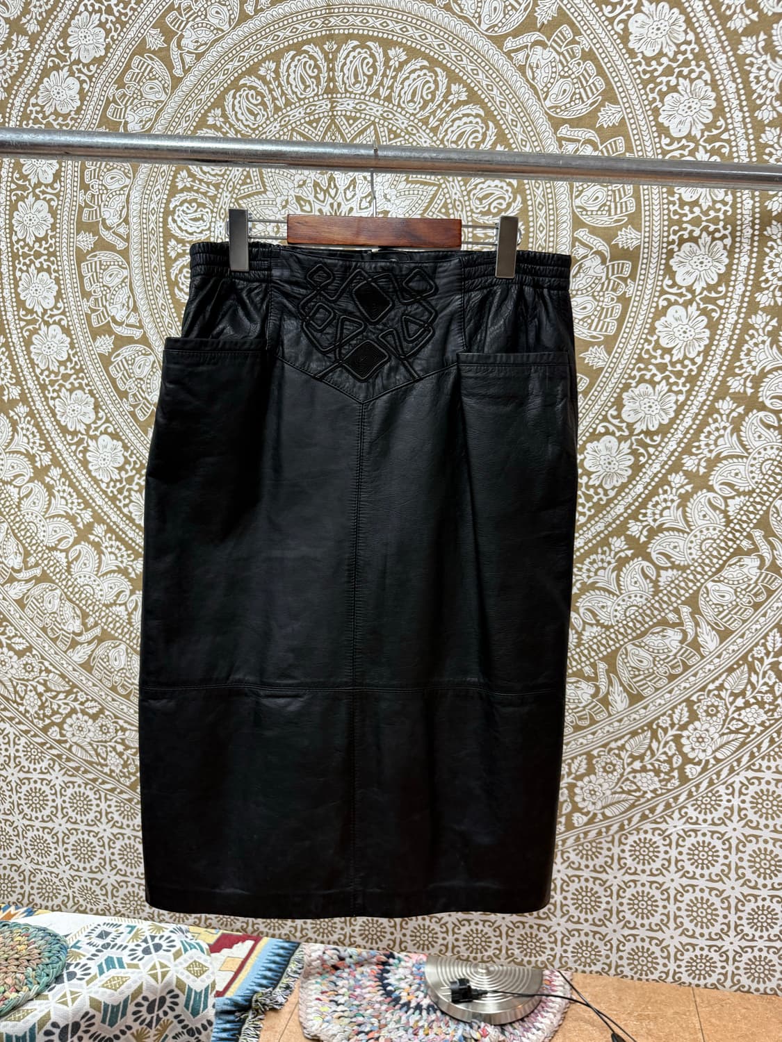 빈티지 여성 소가죽 스커트  상품이미지4