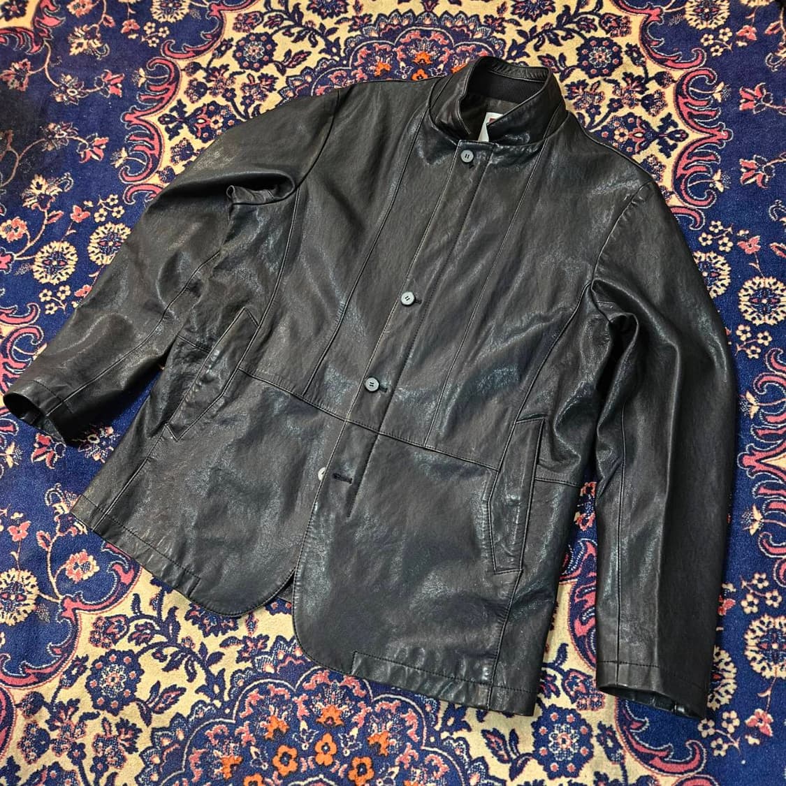 까르뜨블랑슈 20fw 램스킨 버튼 집업 자켓 110size 상품이미지1