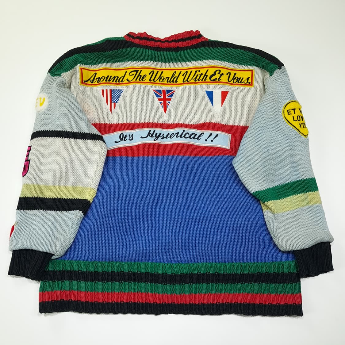 CL271 XL 히스테릭 글래머 80s 한국판 아플리케 니트 가디건 상품이미지7