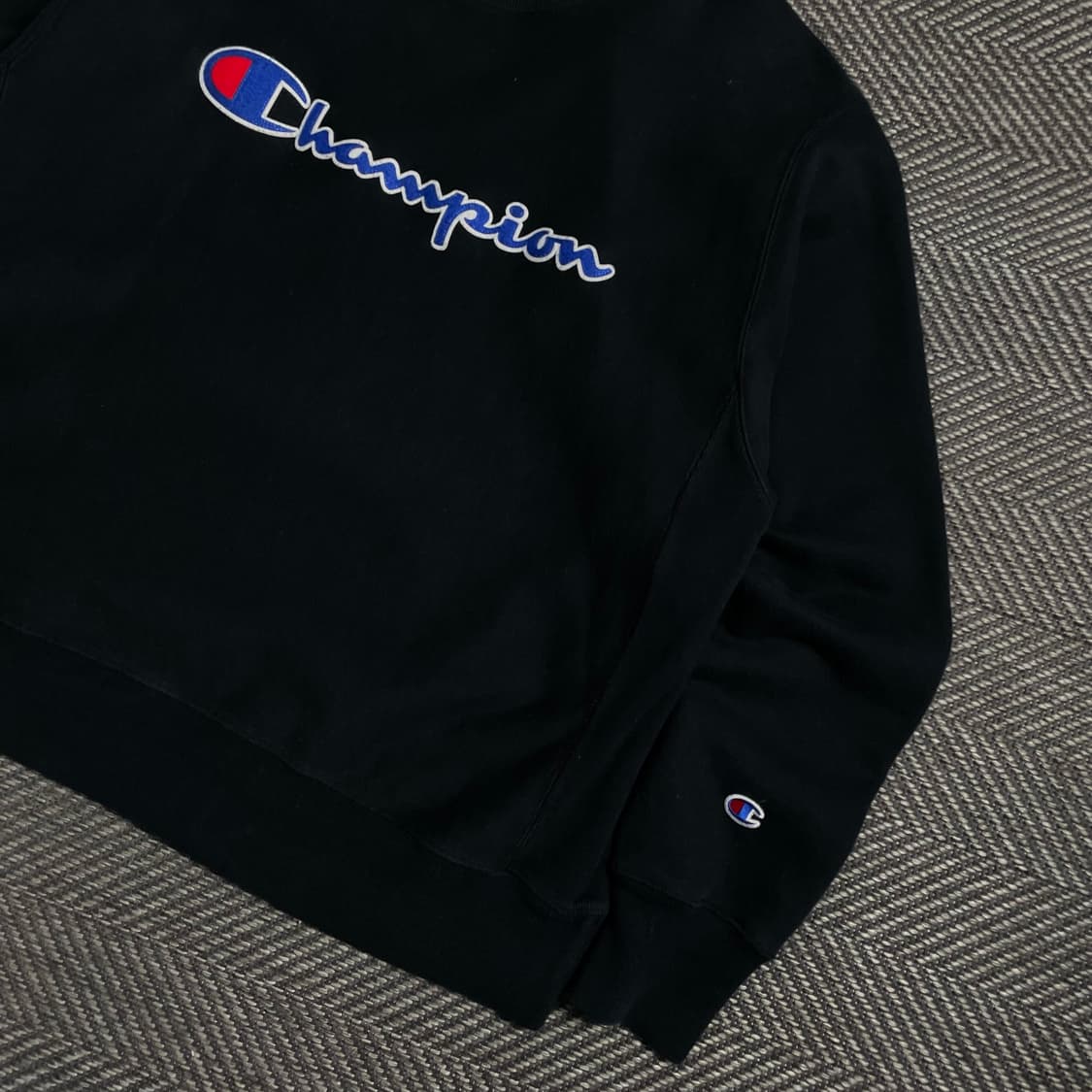 챔피온 리버스위브 빅로고 블랙 스웻 셔츠o 4815 상품이미지3