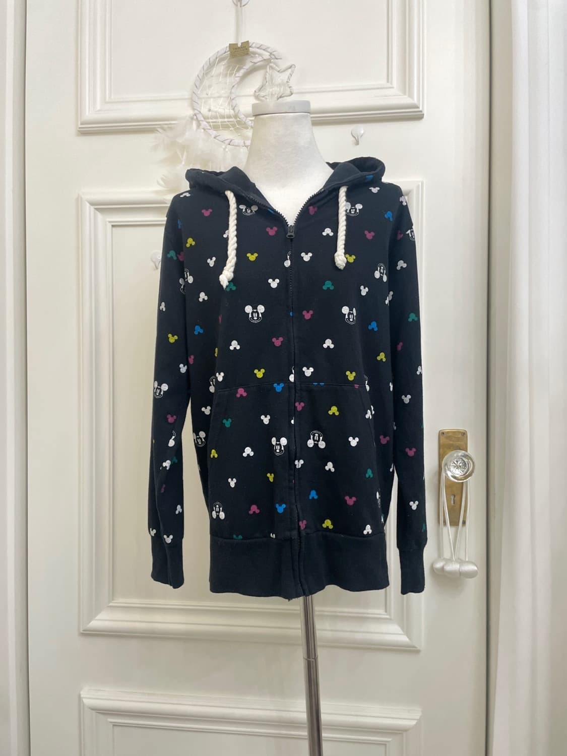 DISNEY black mickey pattern cotton hoodi 상품이미지1