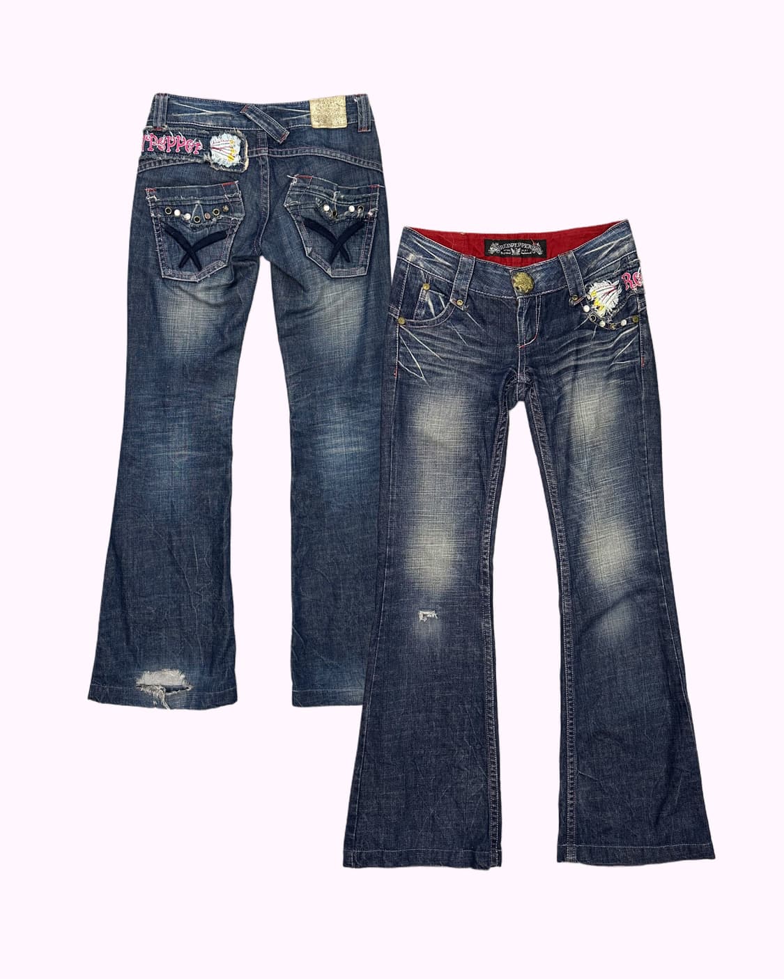 logo embroidery low-rise jean 상품이미지1