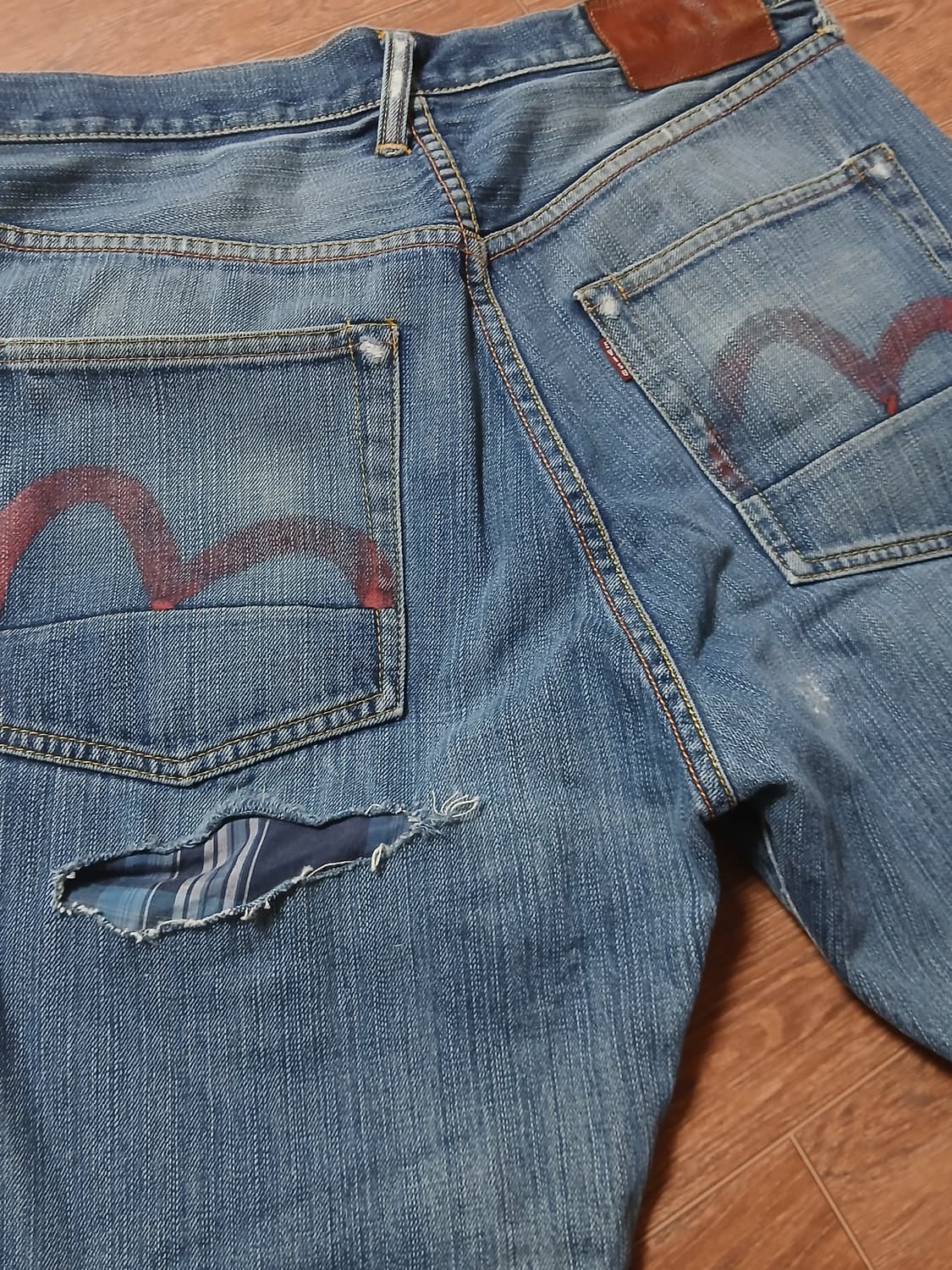 에비수 리메이크 패치워크 데님 팬츠 상품이미지5