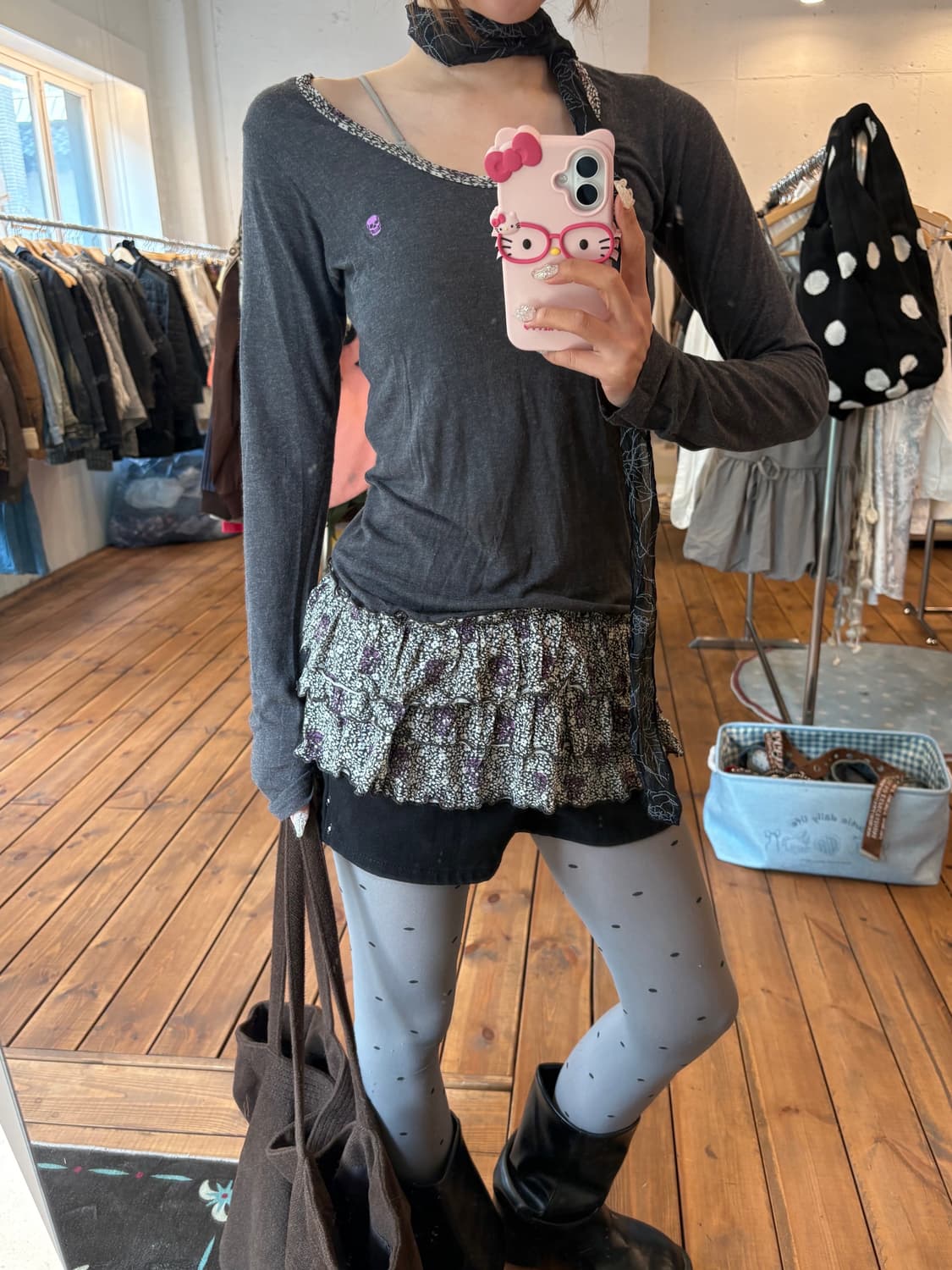 히스테릭글래머 스컬 레이어드 캉캉 원피스 상품이미지3